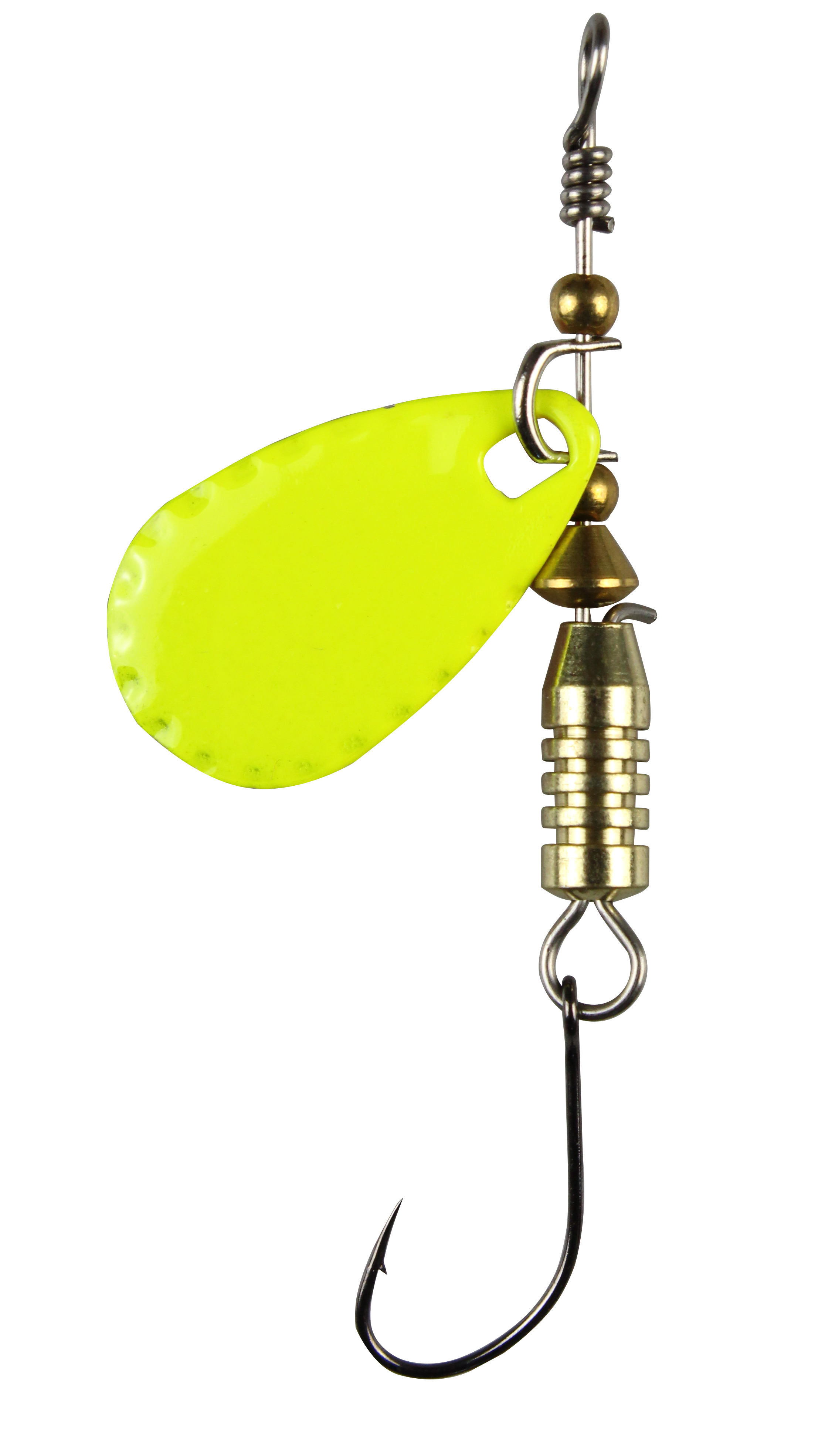 Forellen Blinker 2,5 g gelb / pink