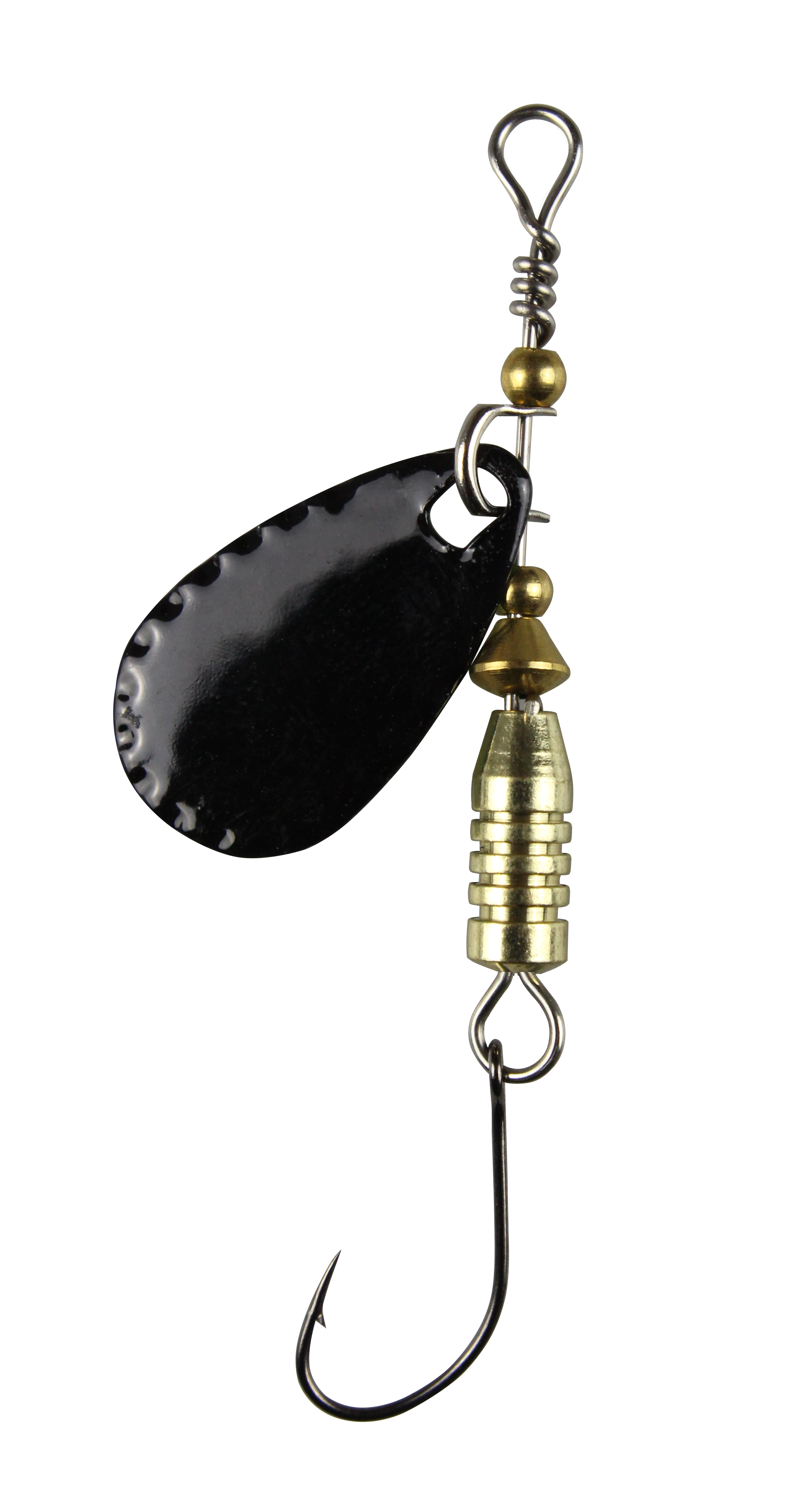 Forellen Blinker 2,5 g schwarz / grün