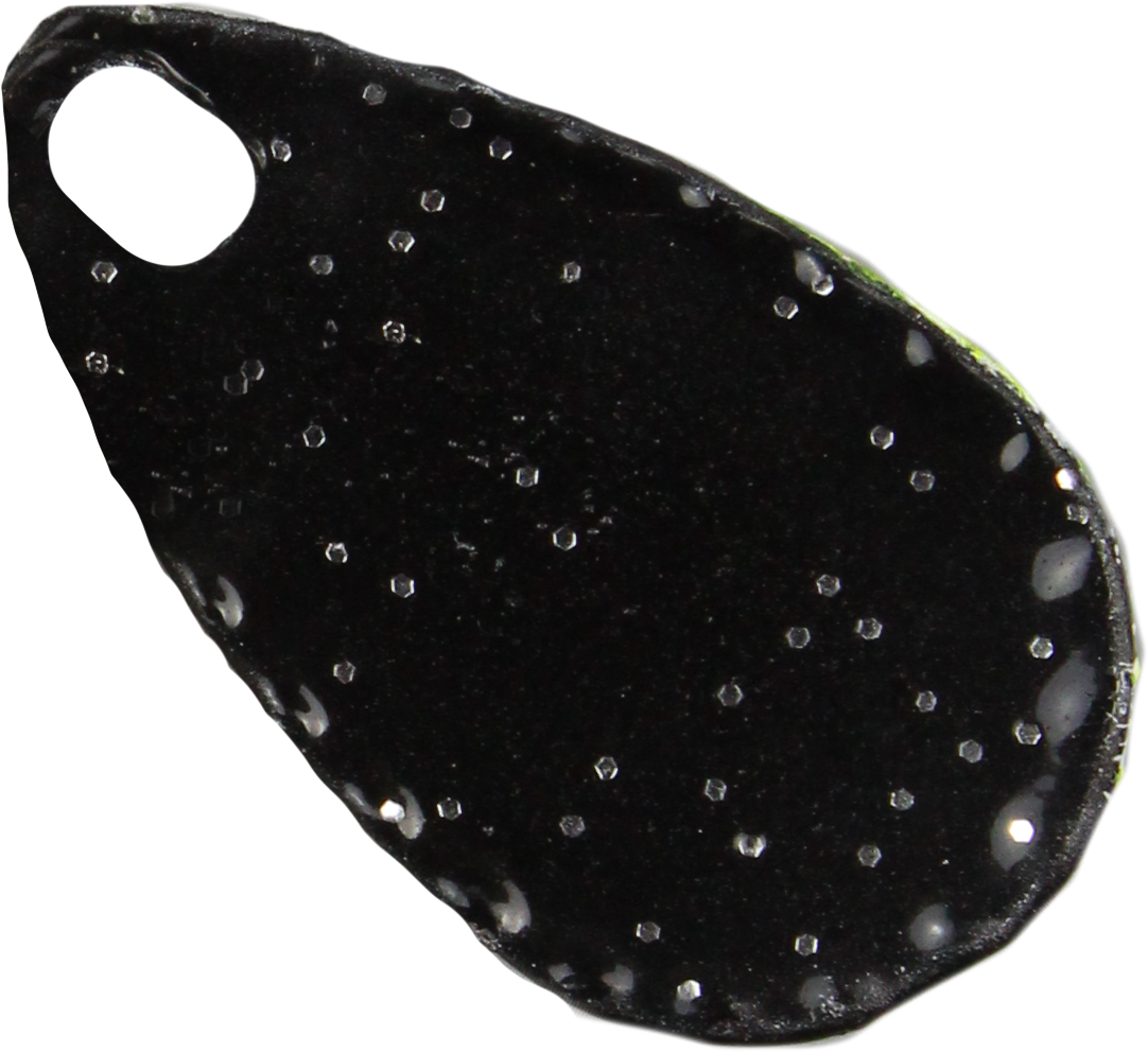 Forellen Blinker 4,0 g chartreuse - schwarz / schwarz Glitter