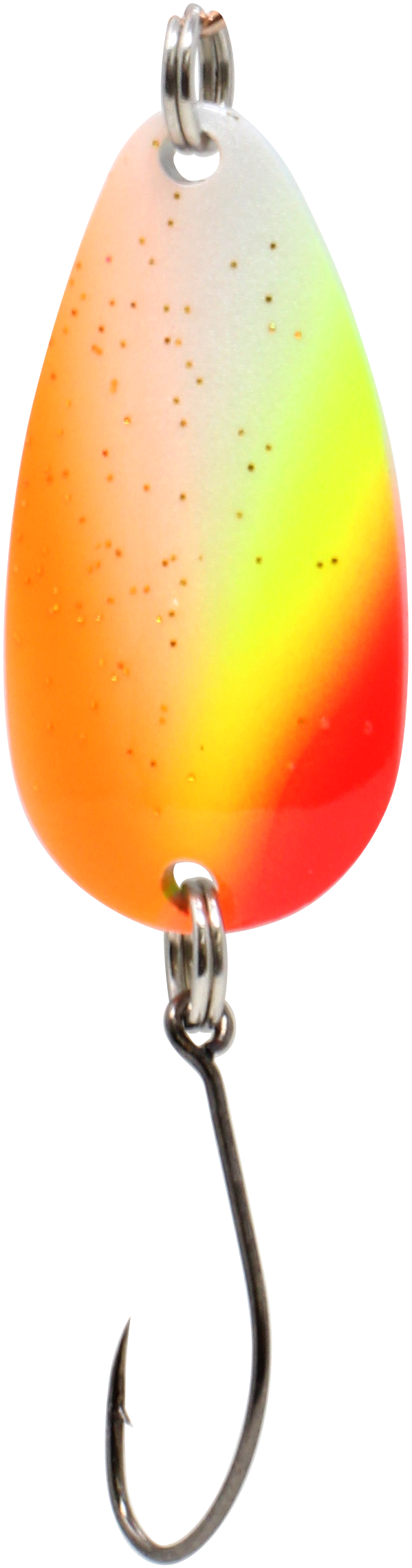 Spoon Bee 3,7 g rot - orange - gelb - weiß goldener Glitter / weiß