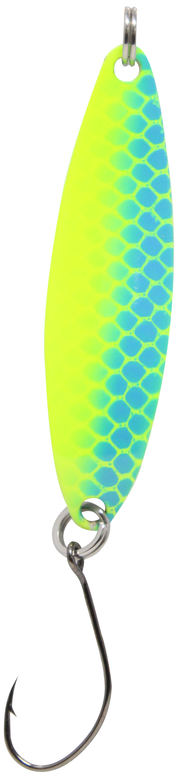 Spoon Heavy 5 g Chartreuse / blue / white with dots