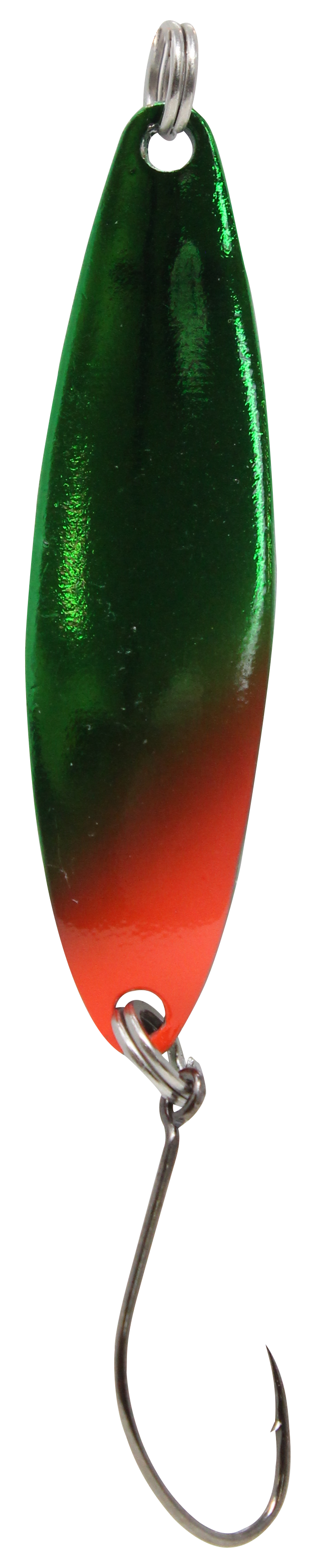 Spoon Heavy 5 g green plated / orange / black with dots