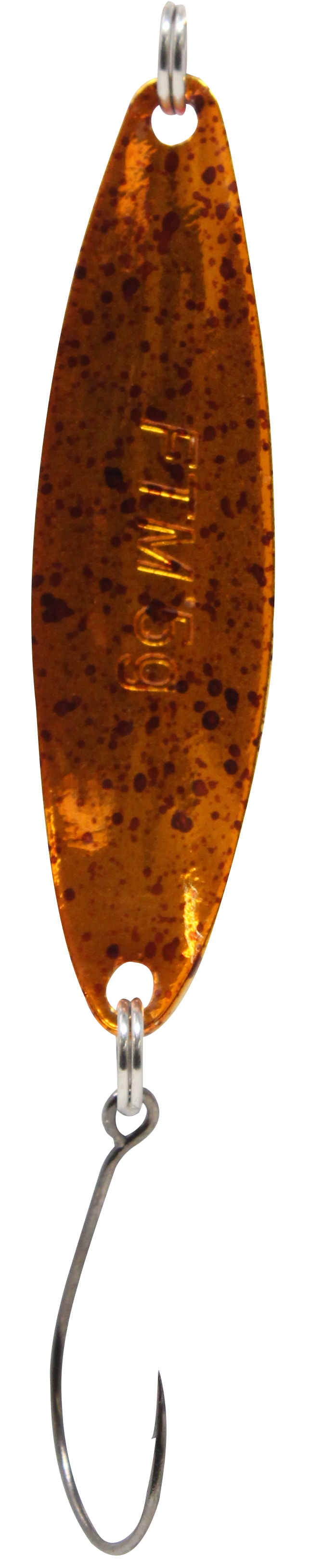 Spoon Heavy 5 g red / white / copper plated with black dots