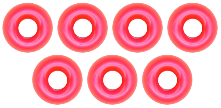 Tungsten Perle Omura rundes Loch Ø 2,8 mm fluo pink
