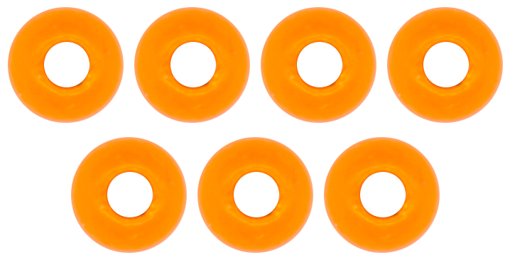Tungsten Perle Omura rundes Loch Ø 4,6 mm fluo orange