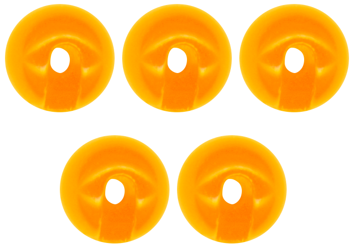Tungsten Perle Omura geschlitzt Ø 2,8 mm fluo orange