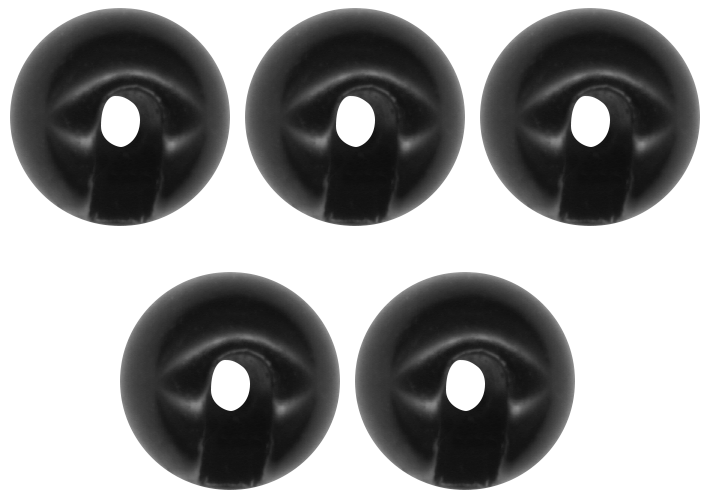 Tungsten Perle Omura geschlitzt Ø 3,8 mm schwarz