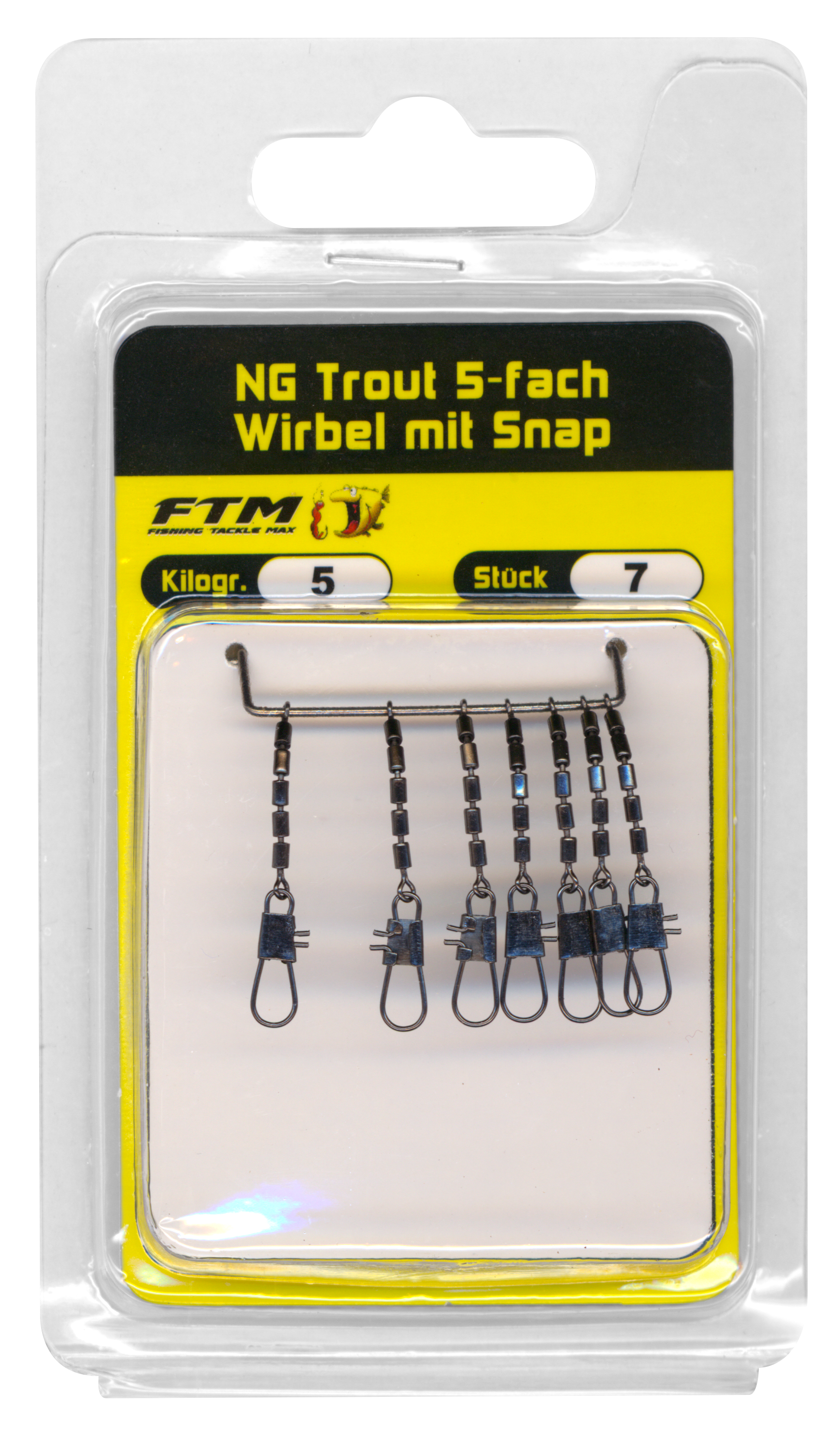 NG Trout 5 fach Wirbel mit Snap 5 kg