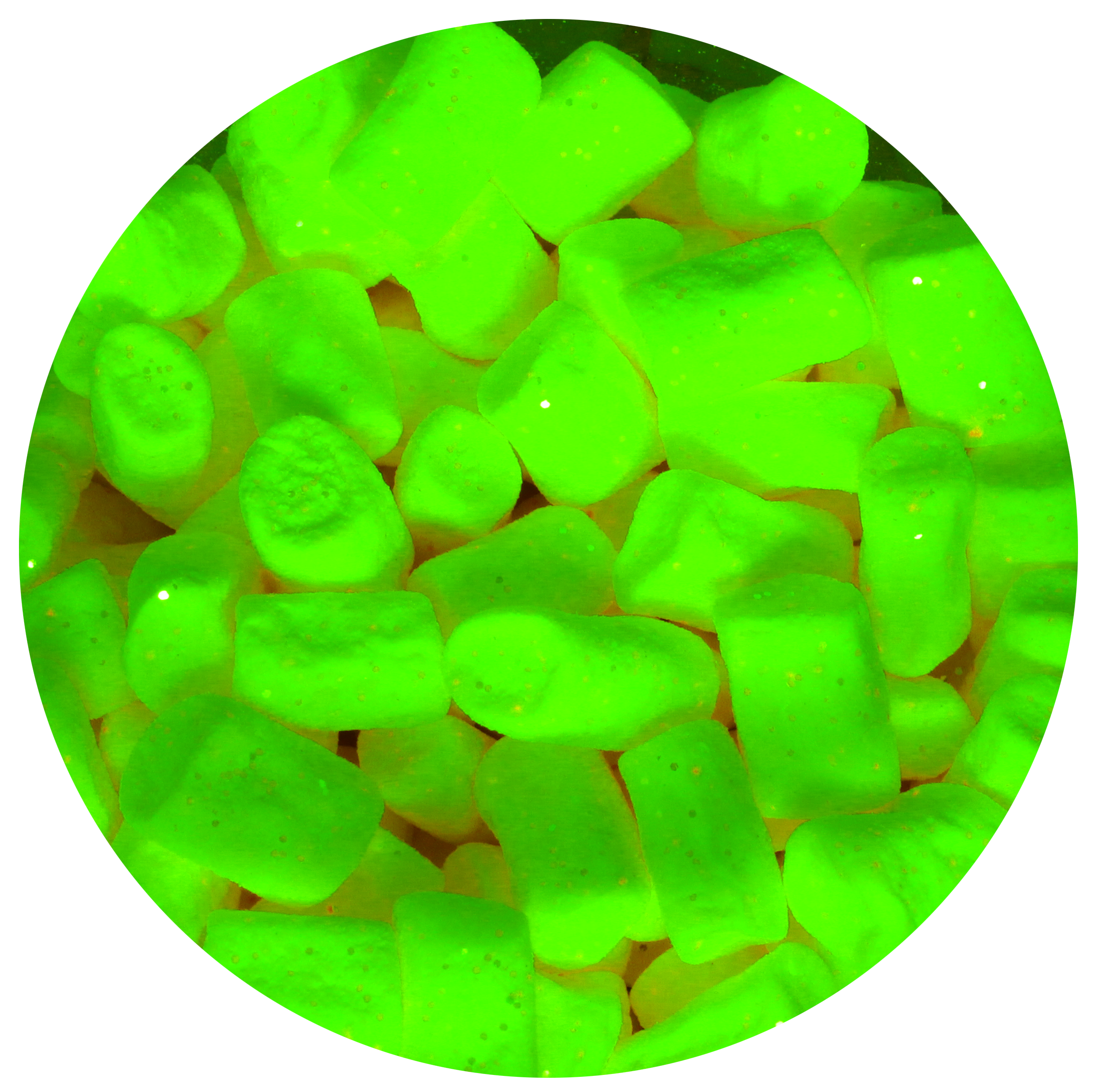 Marshmallow Knoblauch Mini schwimmend 35 g Grashüpfergrün