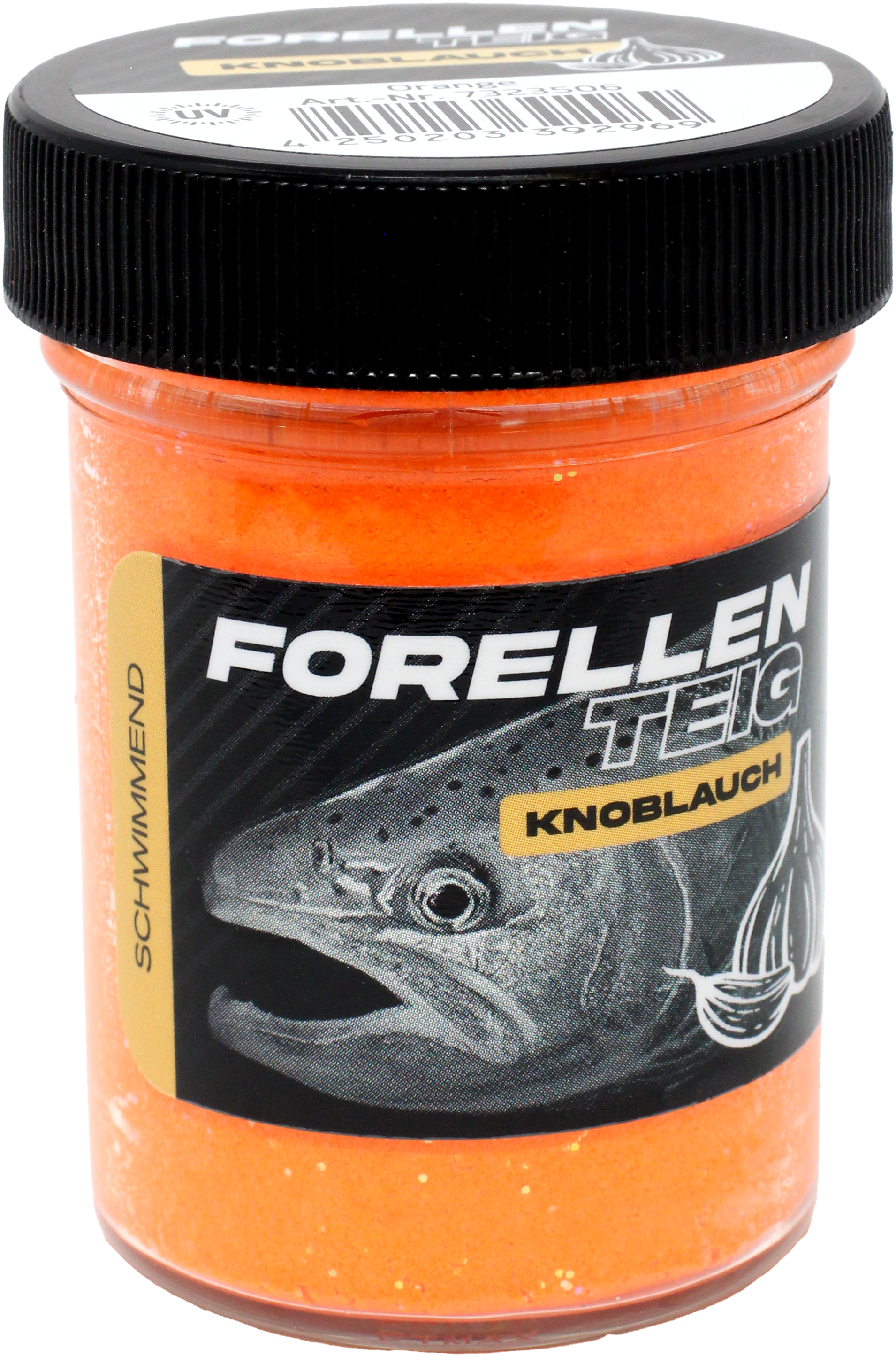 Forellenteig Knoblauch schwimmend 50 g Orange UV