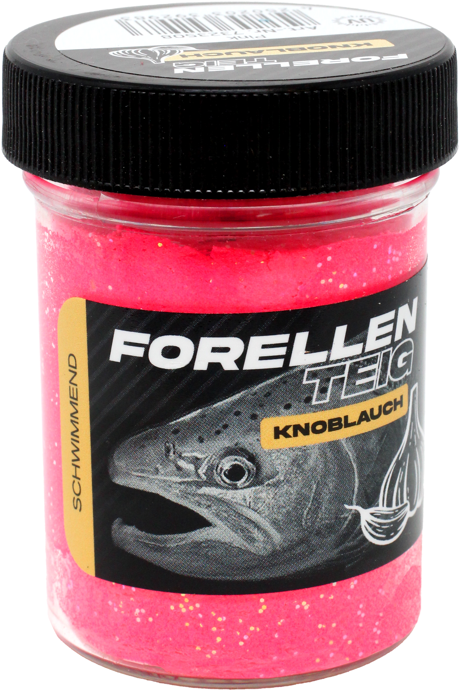 Forellenteig Knoblauch schwimmend 50 g Pink UV