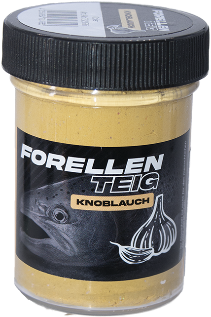 Forellenteig Knoblauch schwimmend 50 g Ocker