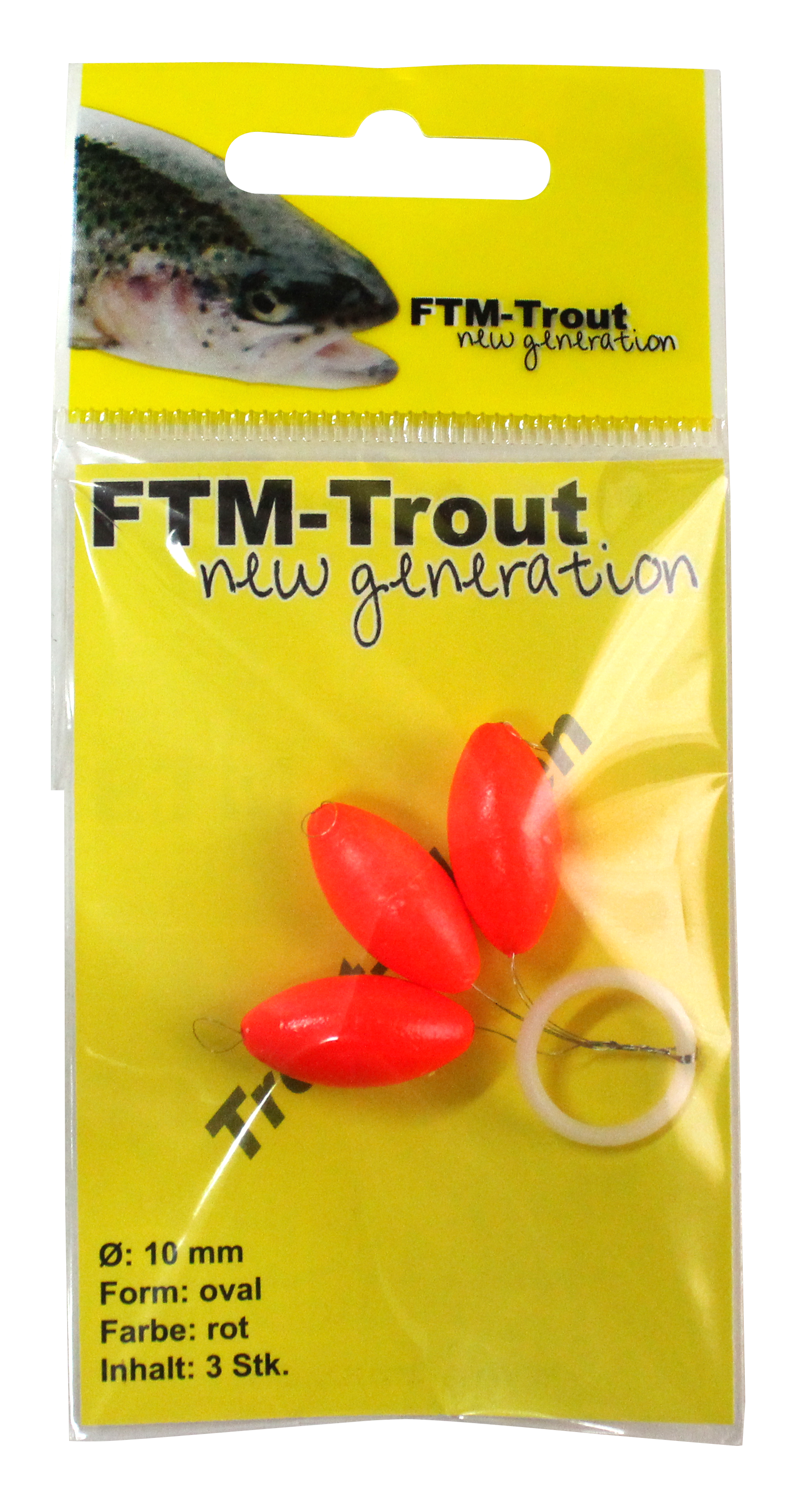 Trout Piloten oval rot Ø 10 mm Inh. 3 Stk.