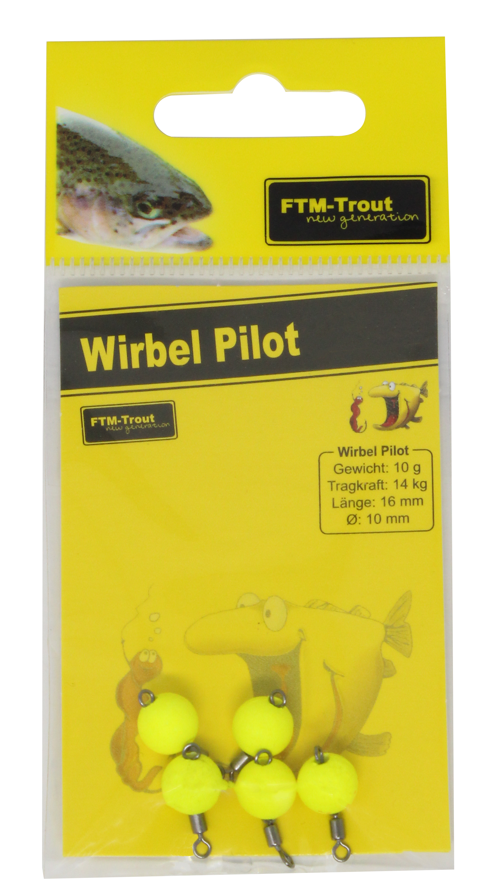 Wirbel Pilot gelb 10 mm