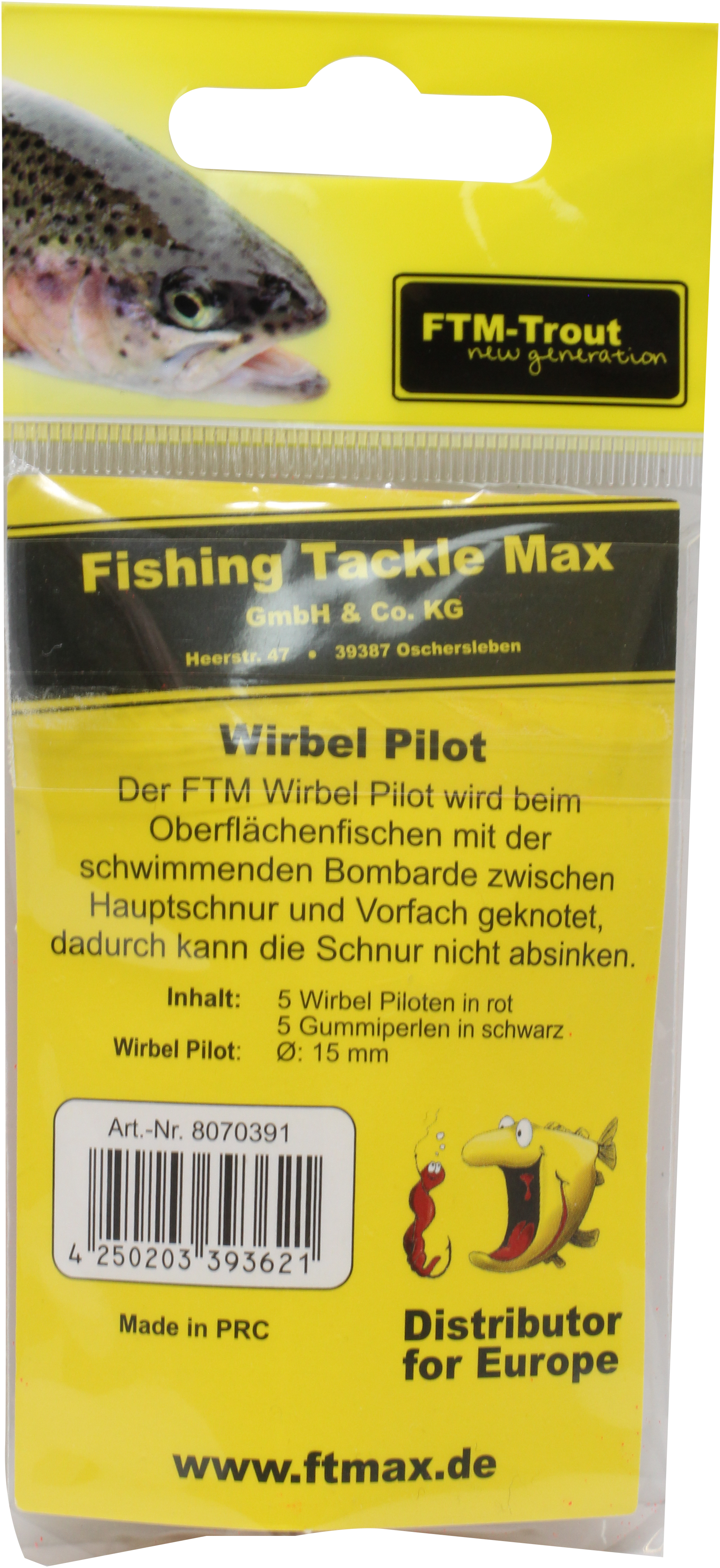 Wirbel Pilot rot 15 mm