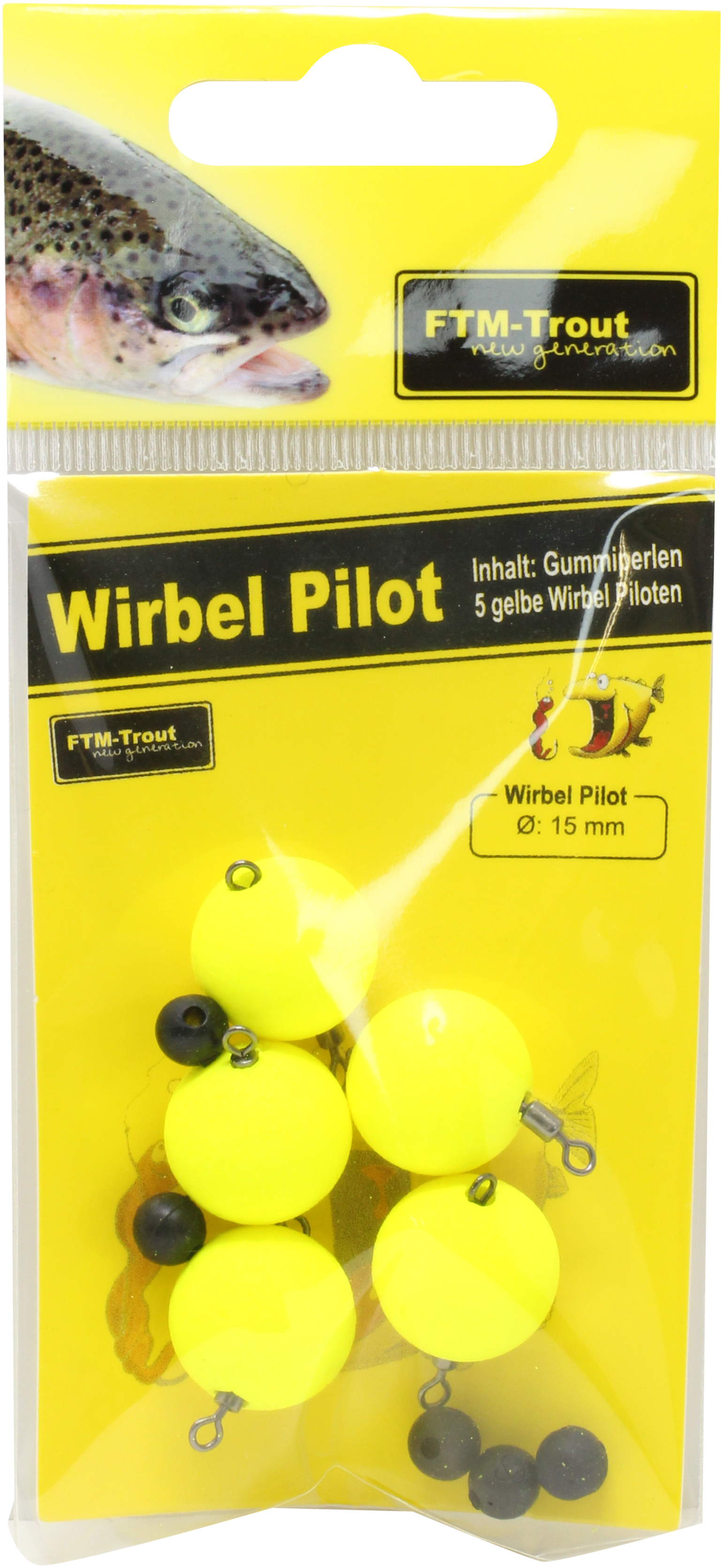 Wirbel Pilot gelb 15 mm