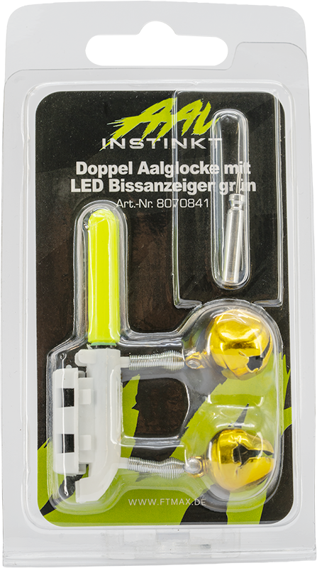 AAL INSTINKT Doppel Aalglocke mit LED Bissanzeiger grün