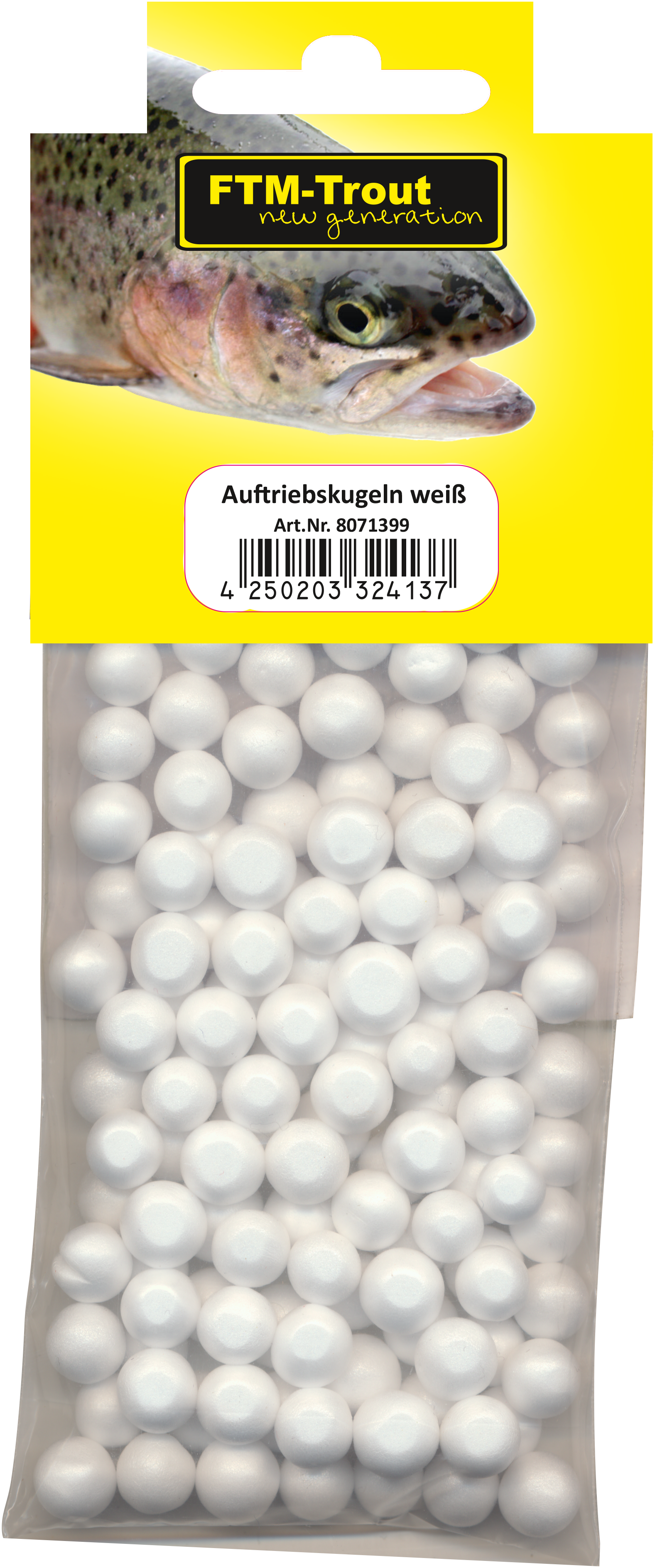 Auftriebskugeln weiß Tüte