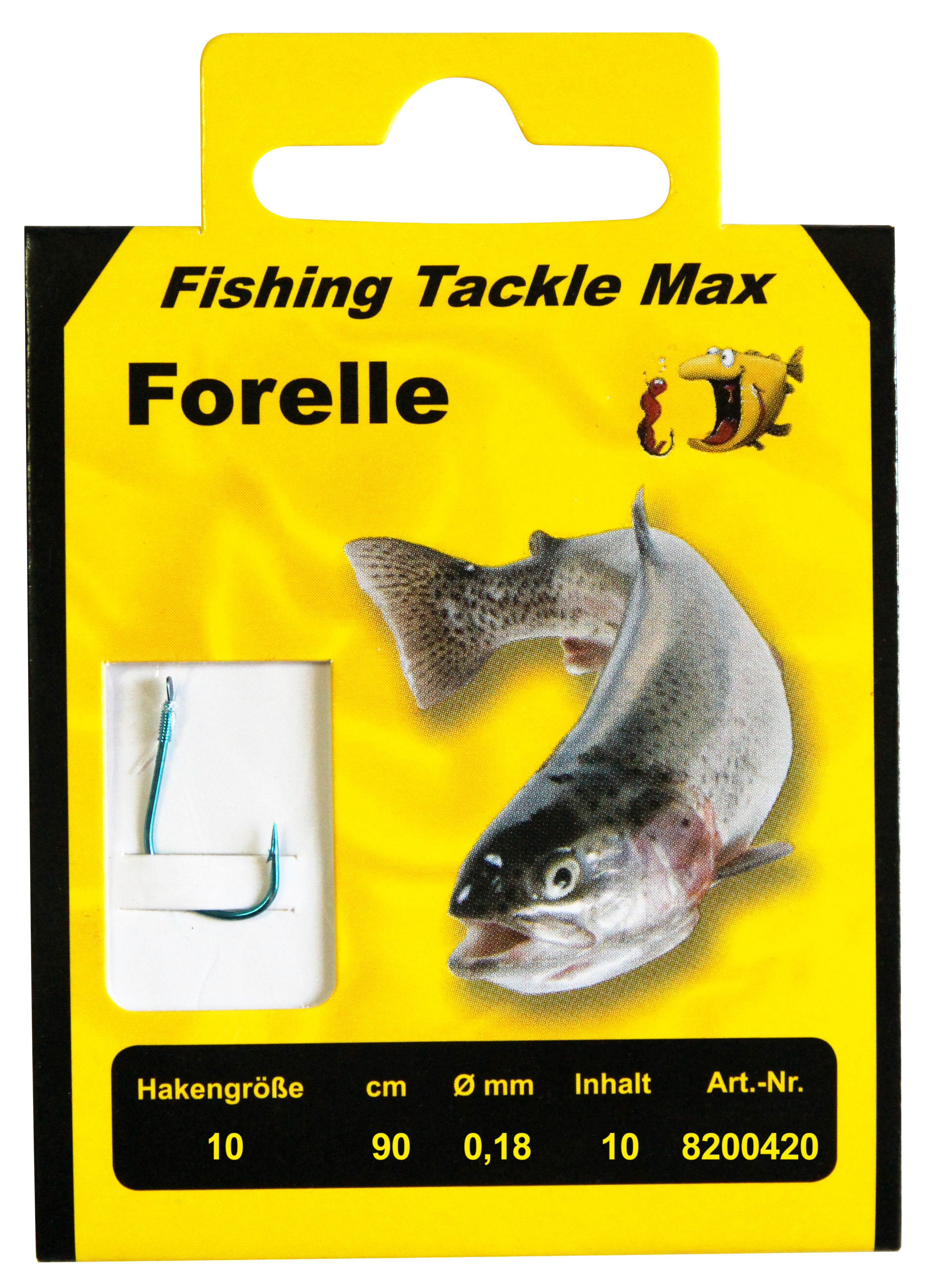 Haken geb. Forelle  10 Ø 0,18 mm Inh. 10 Stk.