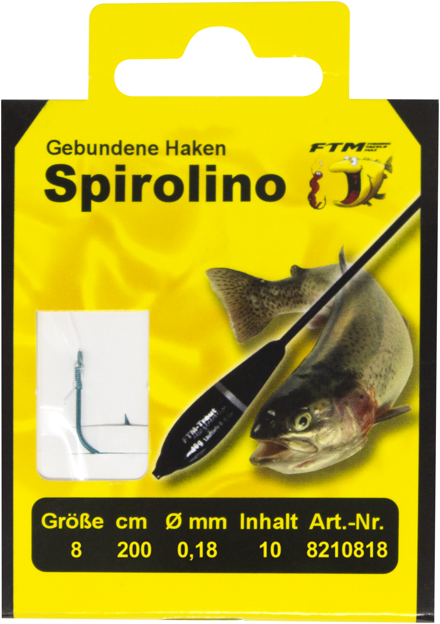 Haken geb. Spirolino  08 Ø 0,18 mm Inh. 10 Stk.