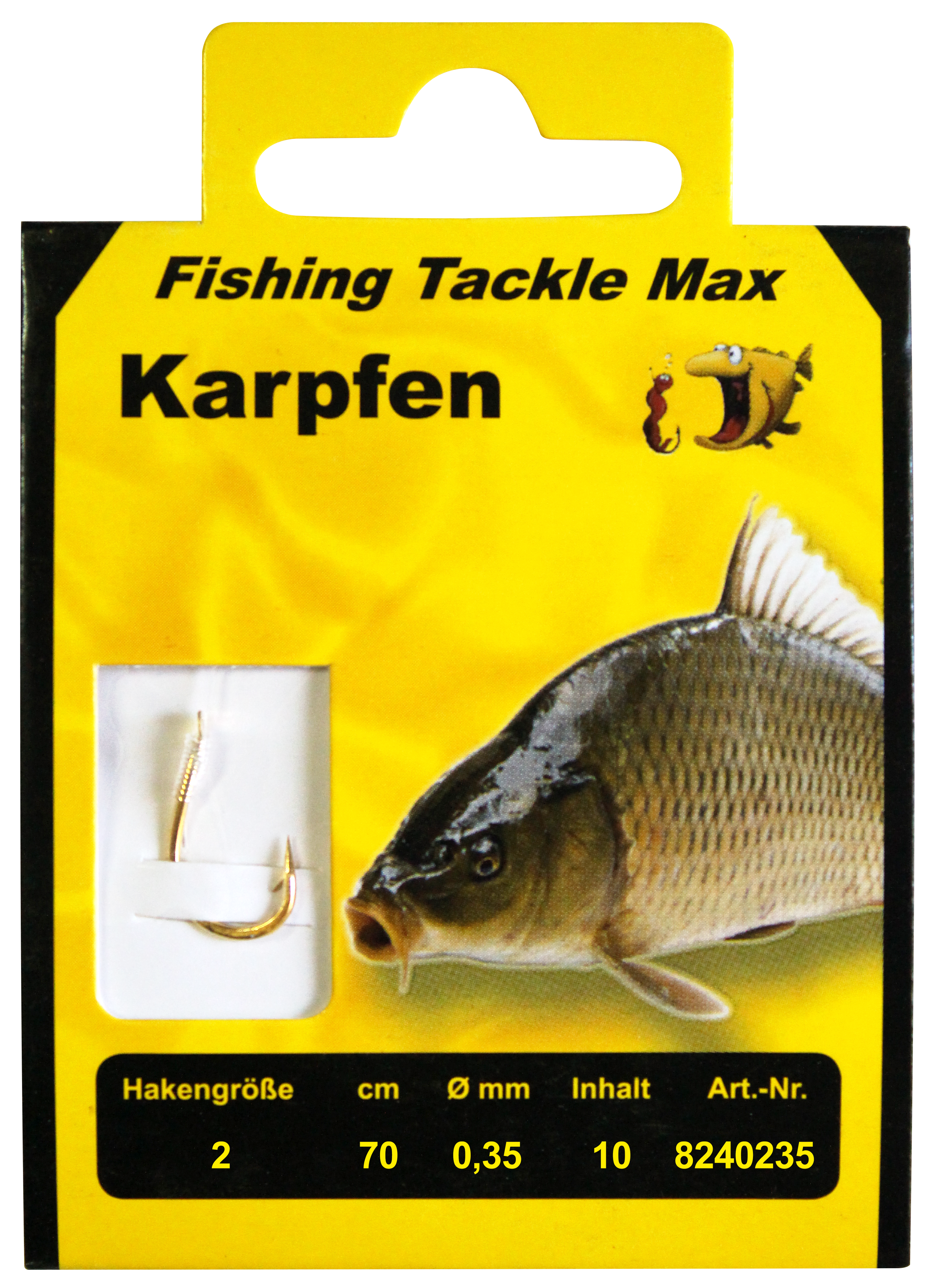 Haken geb. Karpfen  2 Ø 0,35 mm Inh. 10 Stk.