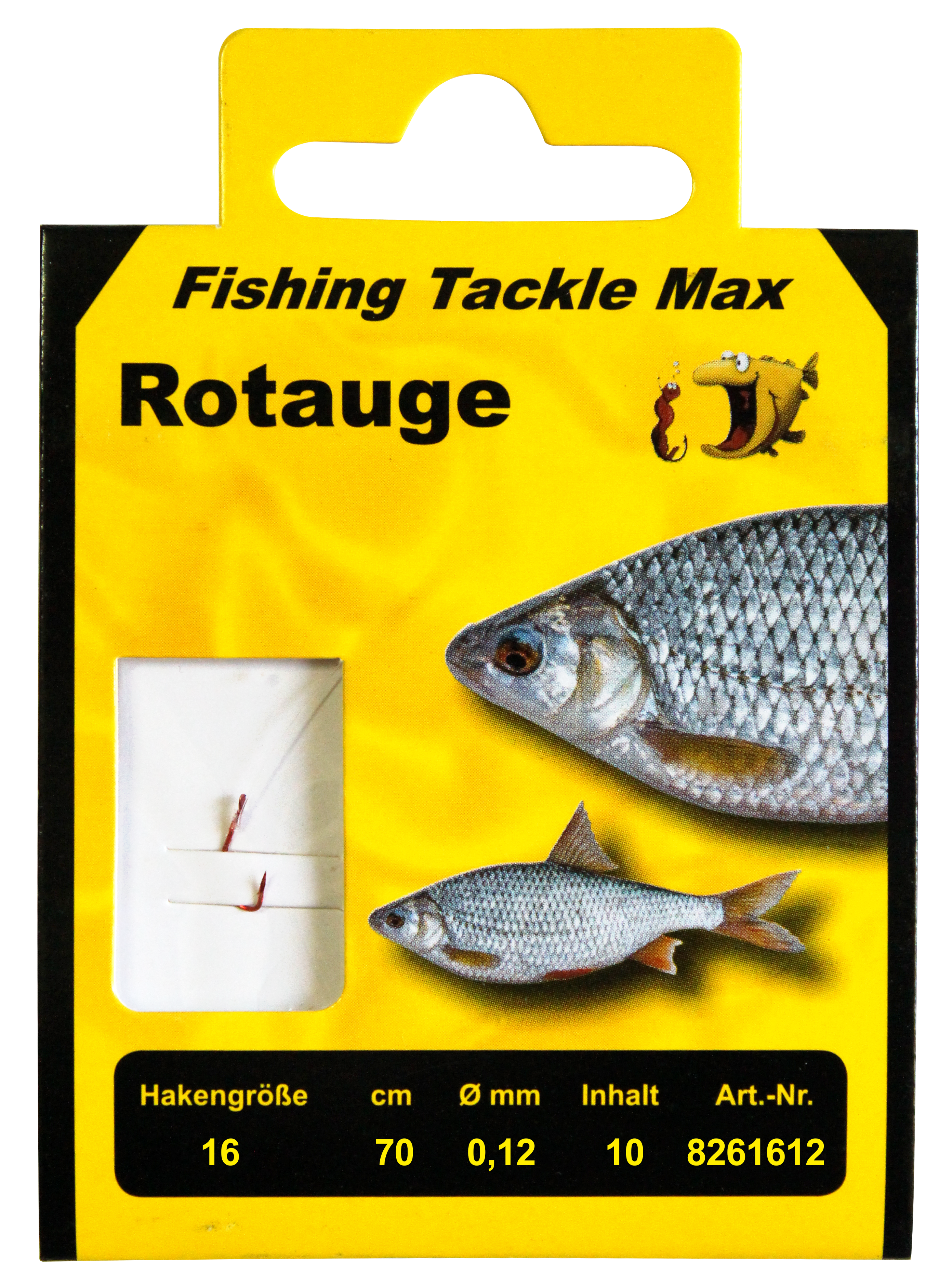 Haken geb. Rotauge  16 Ø 0,12 mm Inh. 10 Stk.