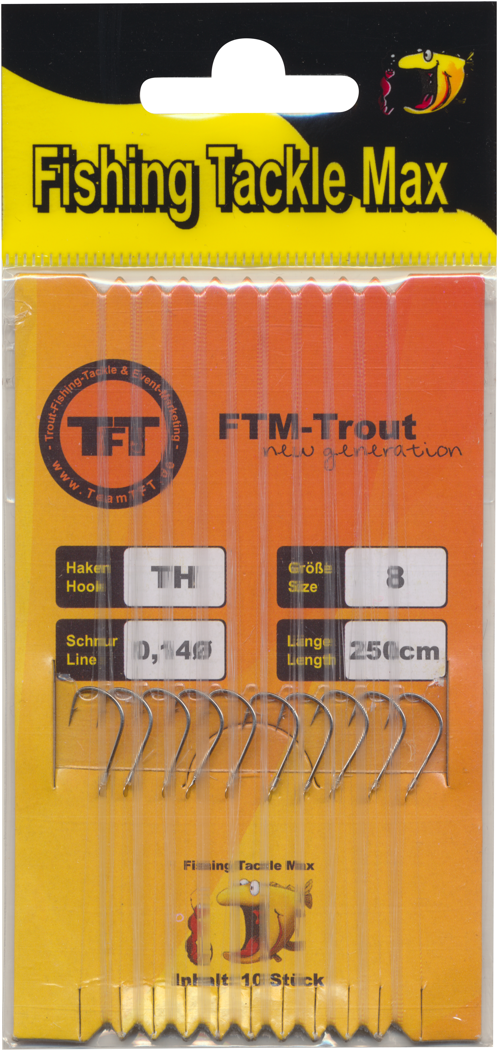 Haken geb. Teig  8 Ø 0,14 mm Inh. 10 Stk.