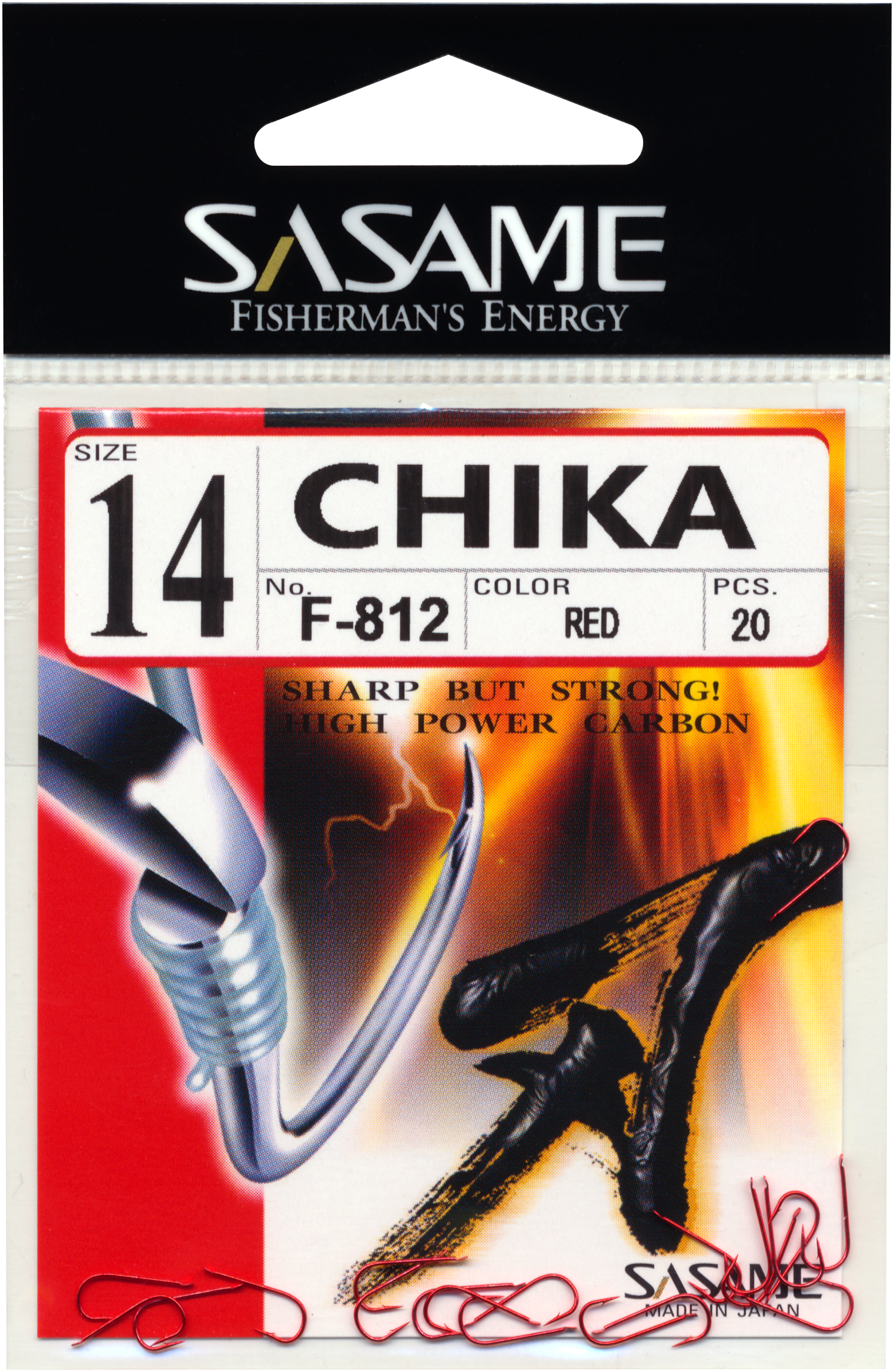 Haken Chika rot Gr. 14 / F-812