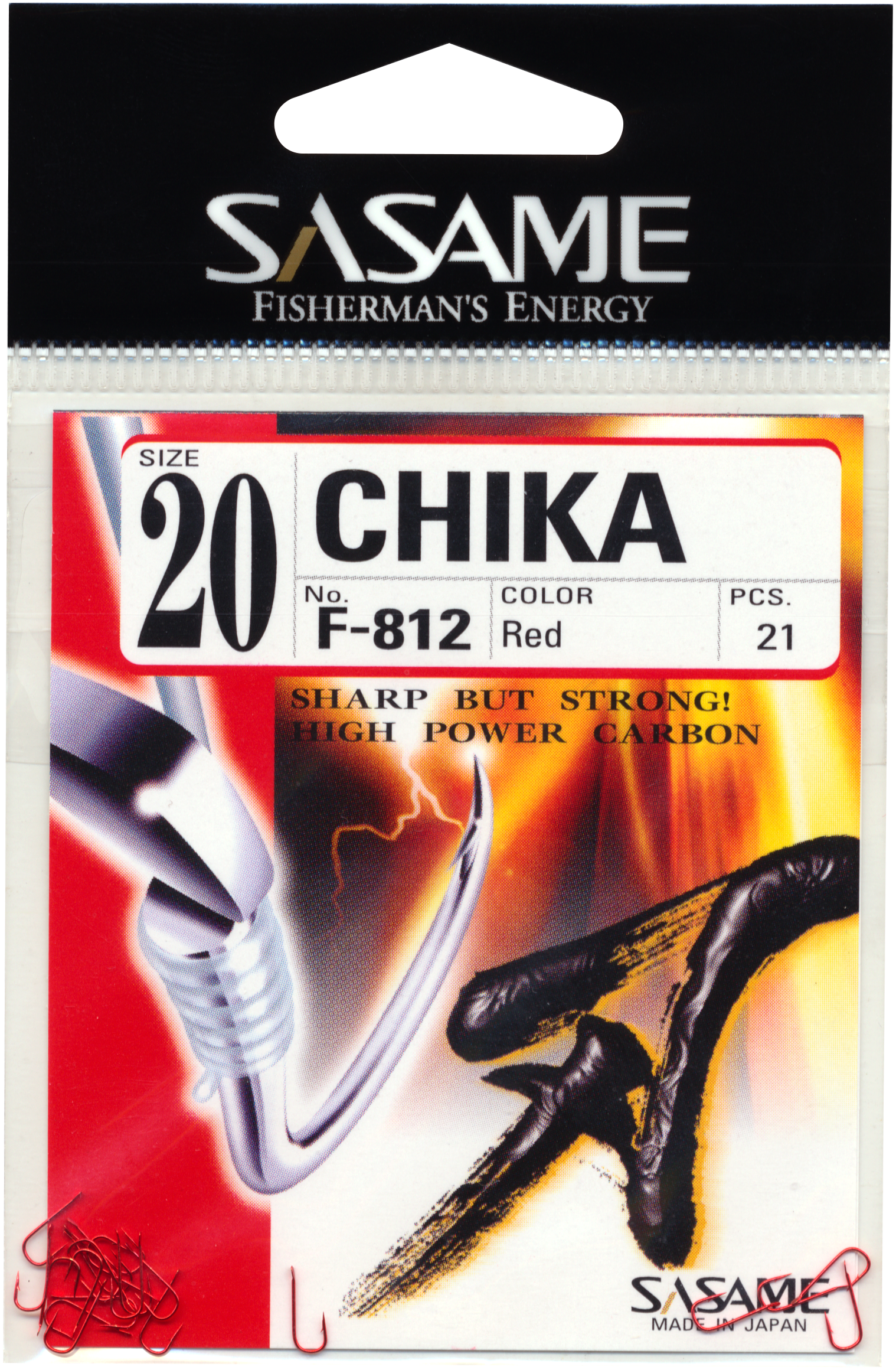 Haken Chika rot Gr. 20 / F-812