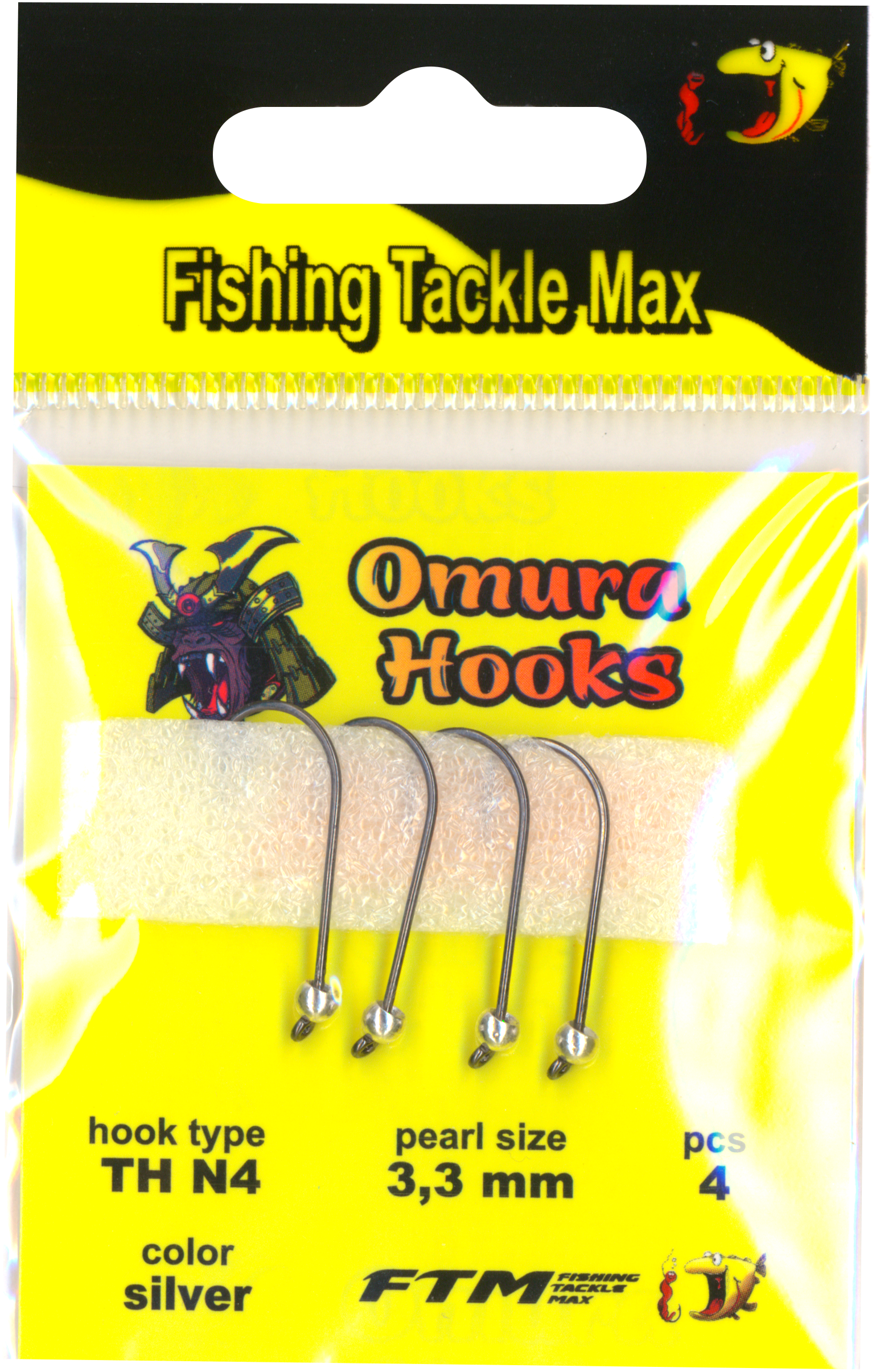 Omura Hook TH N4 silver 3,3 mm 0,39 g 4 Stk.