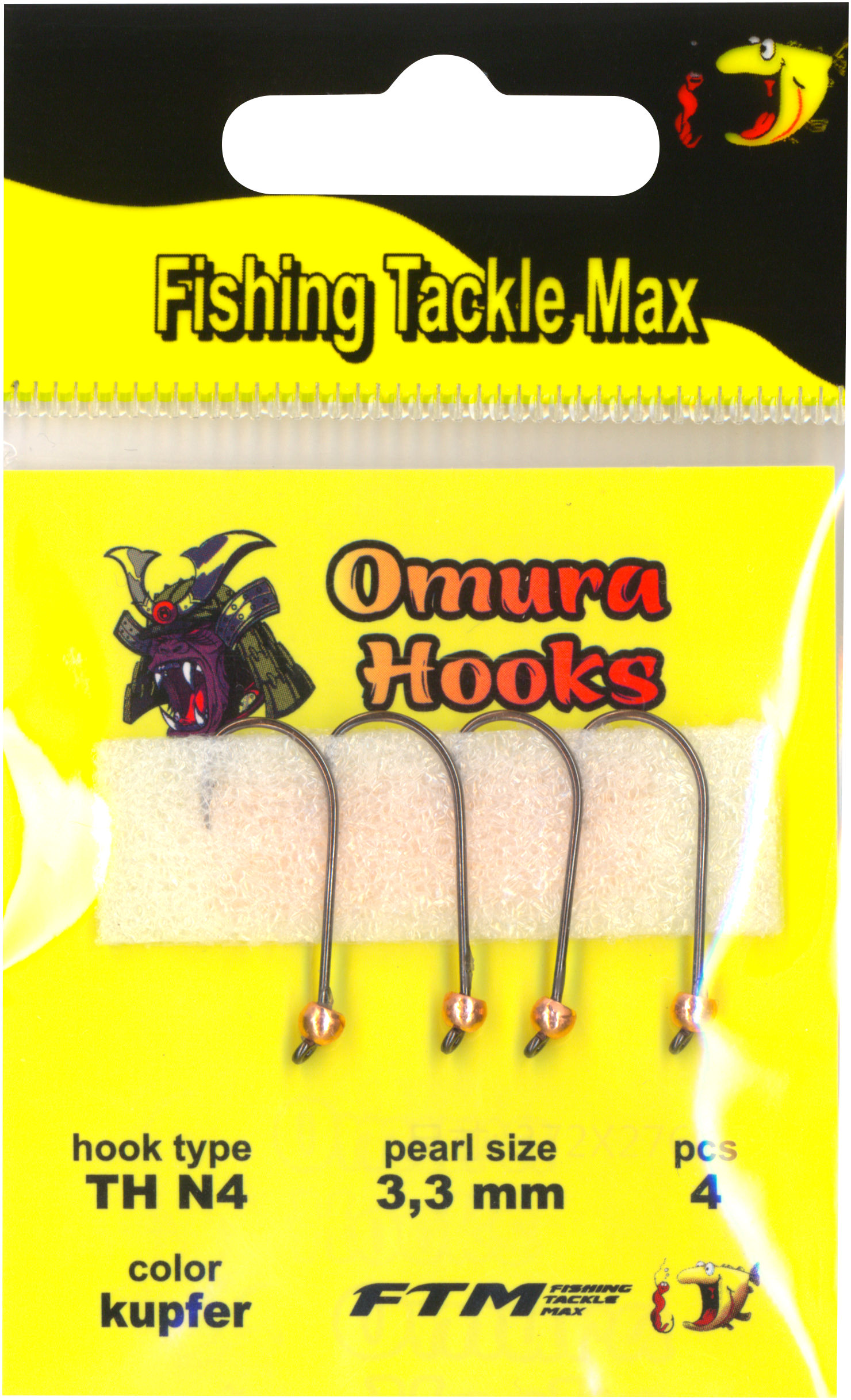 Omura Hook TH N4 kupfer 3,3 mm 0,39 g 4 Stk.