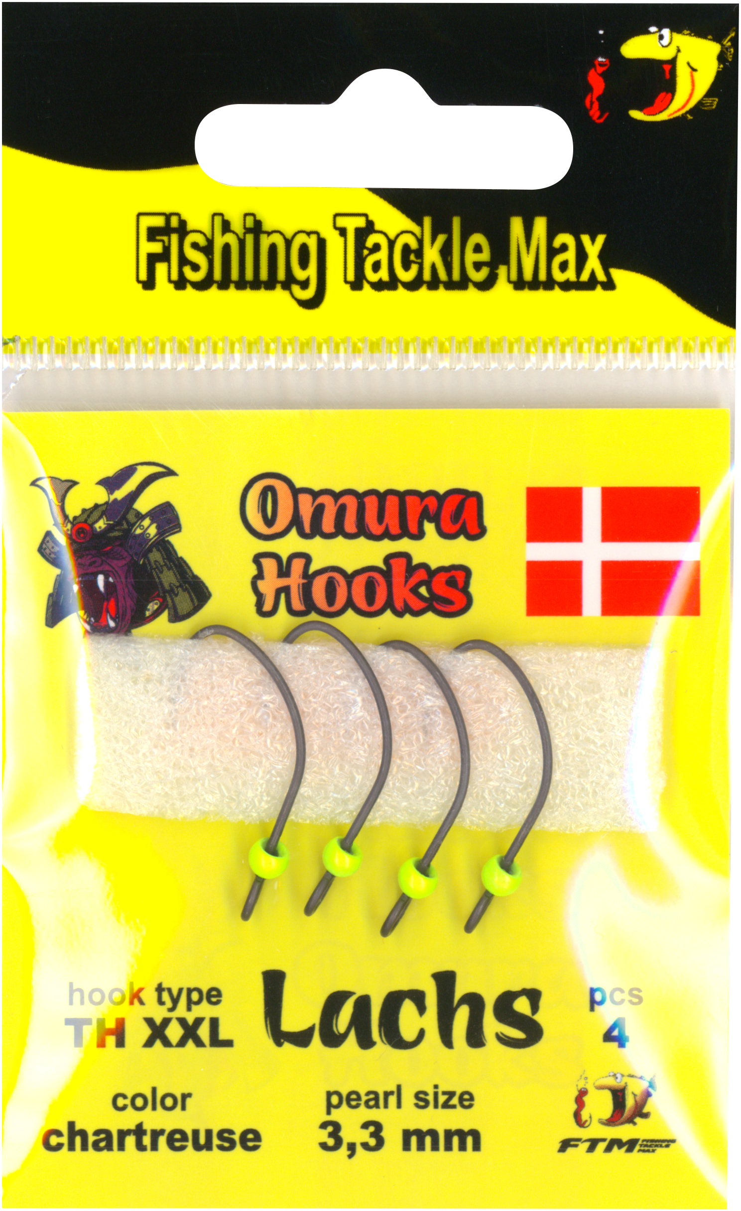 Omura Hook TH XXL chartreuse 3,3 mm 0,42 g 4 Stk.