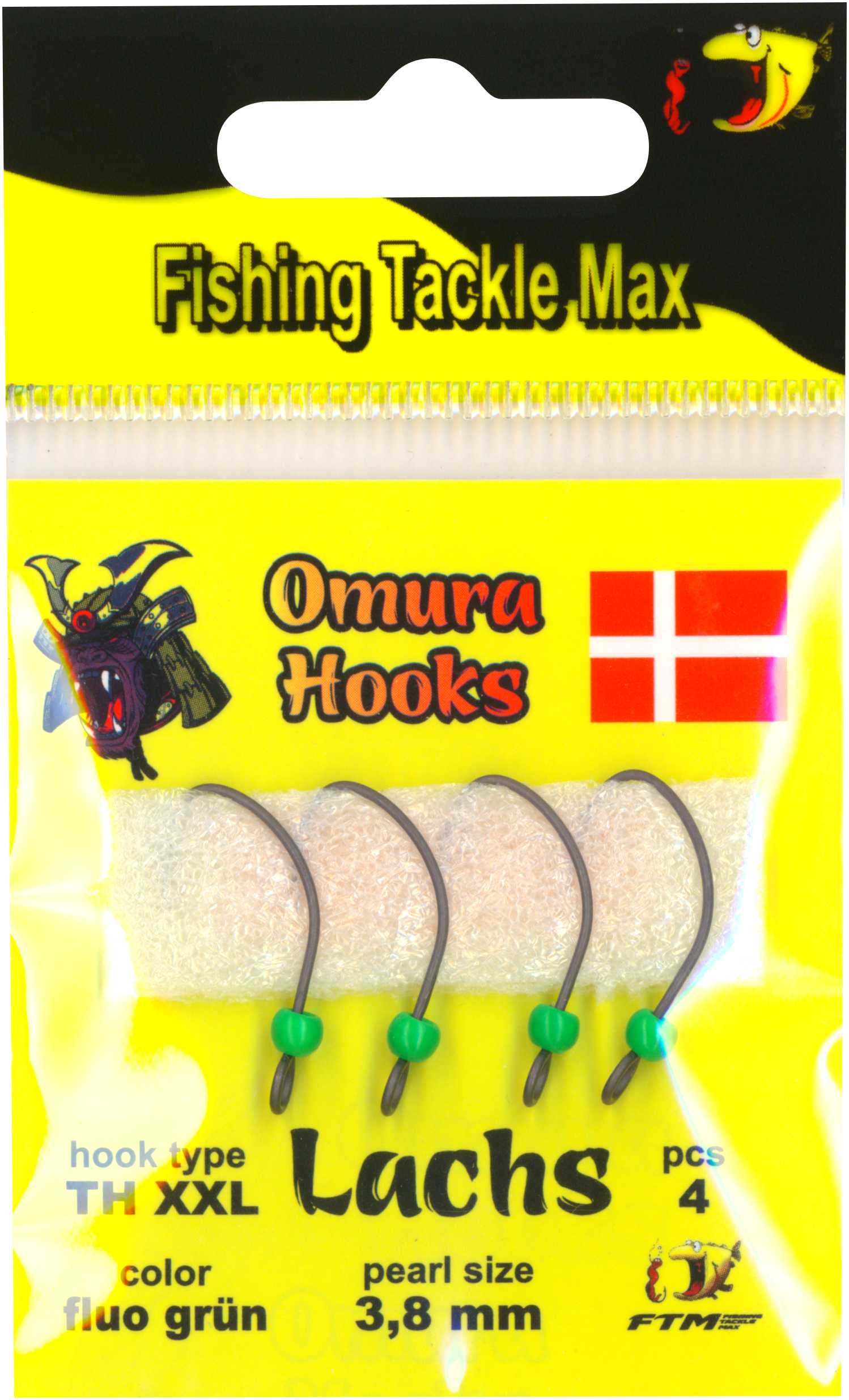 Omura Hook TH XXL fluo grün 3,8 mm 0,59 g 4 Stk.
