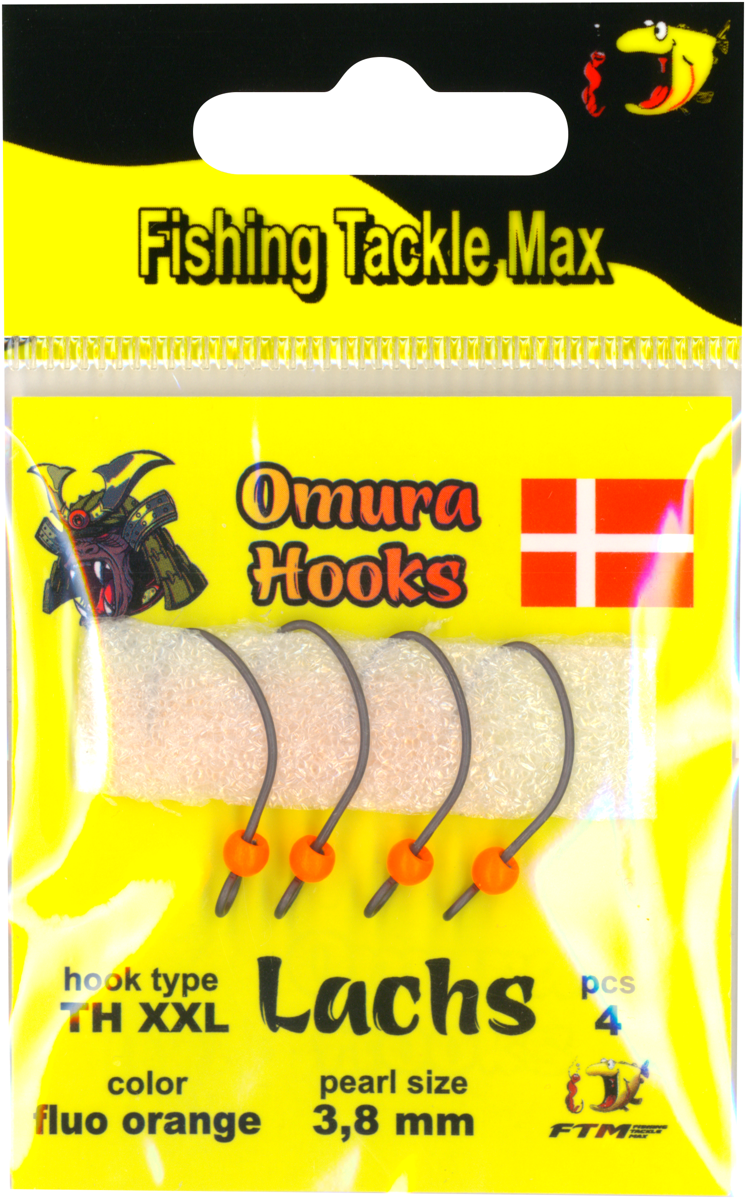 Omura Hook TH XXL fluo orange 3,8 mm 0,59 g 4 Stk.