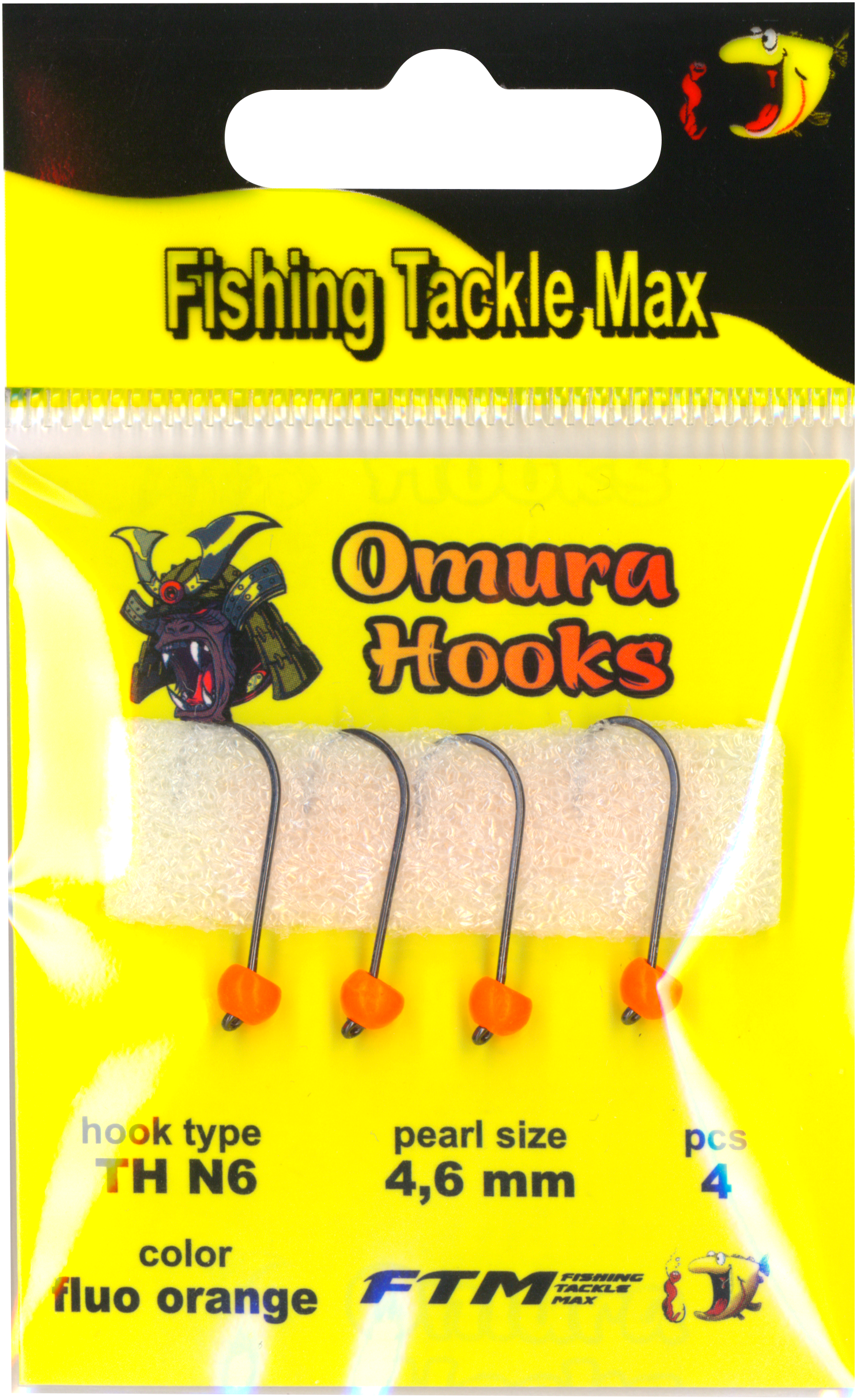 Omura Hook TH N6 fluo orange 4,6 mm 0,76 g 4 Stk.