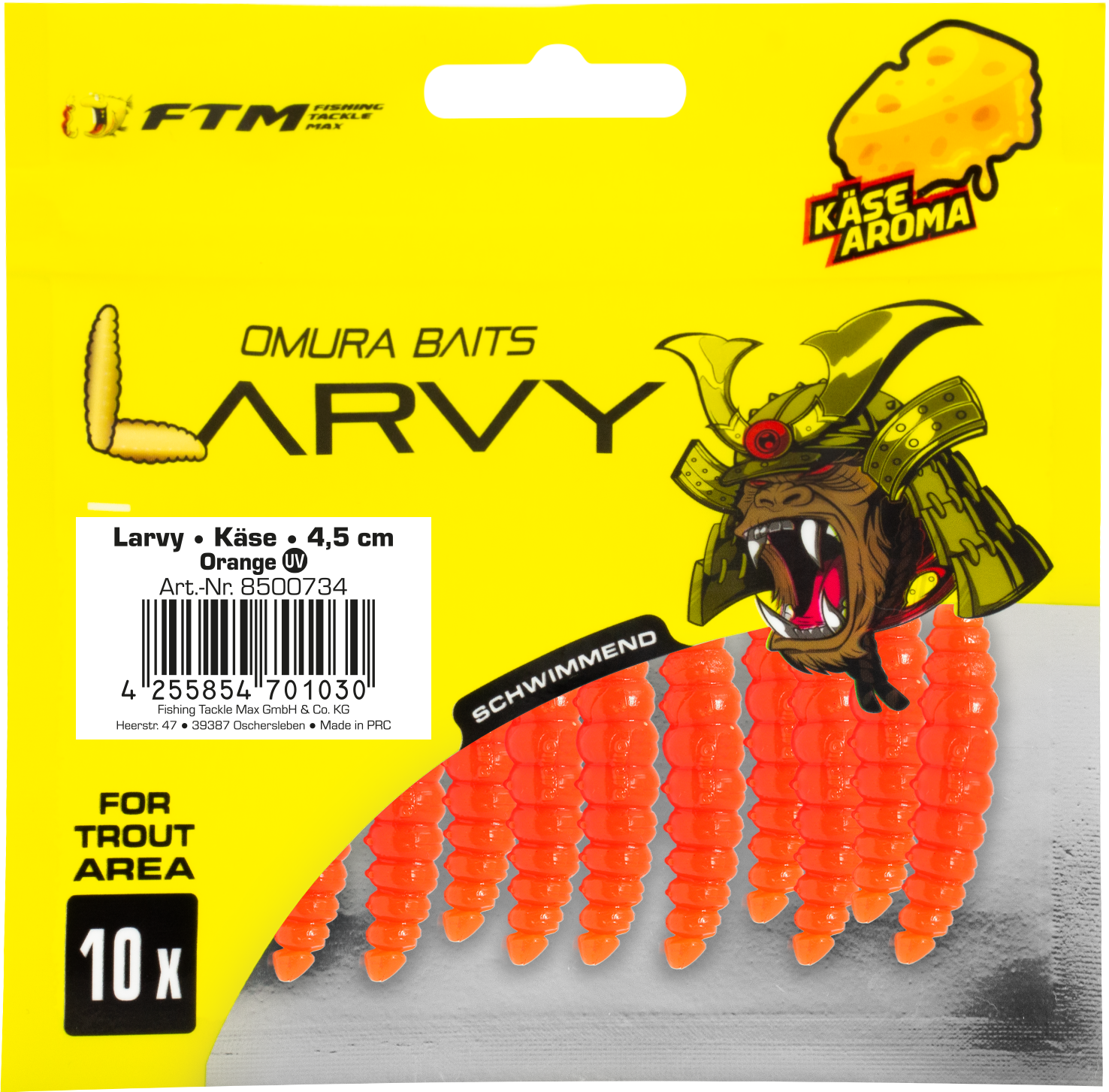 Omura Baits Larvy Käse 4,5 cm Orange
