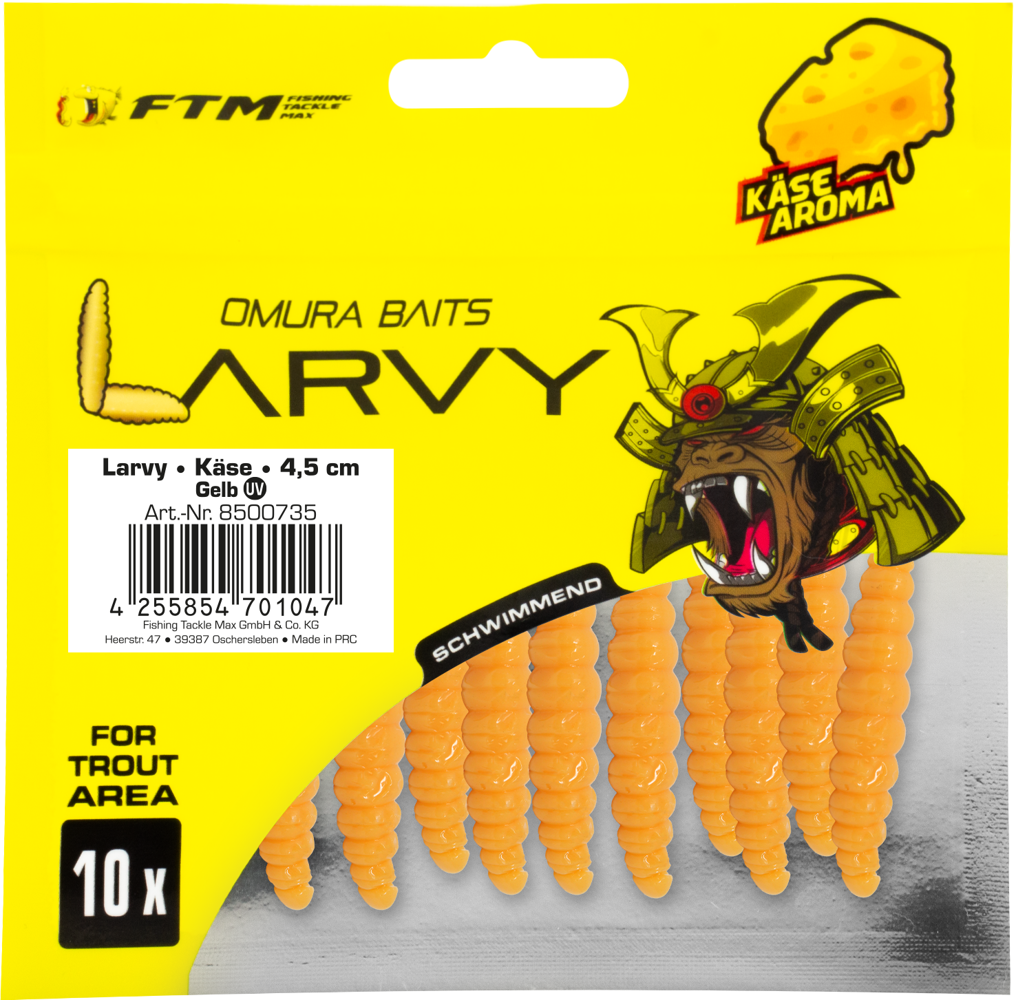 Omura Baits Larvy Käse 4,5 cm Gelb