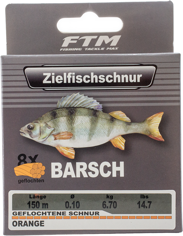 Zielfischschnur geflochten Barsch orange Ø 0,10 mm 150 m