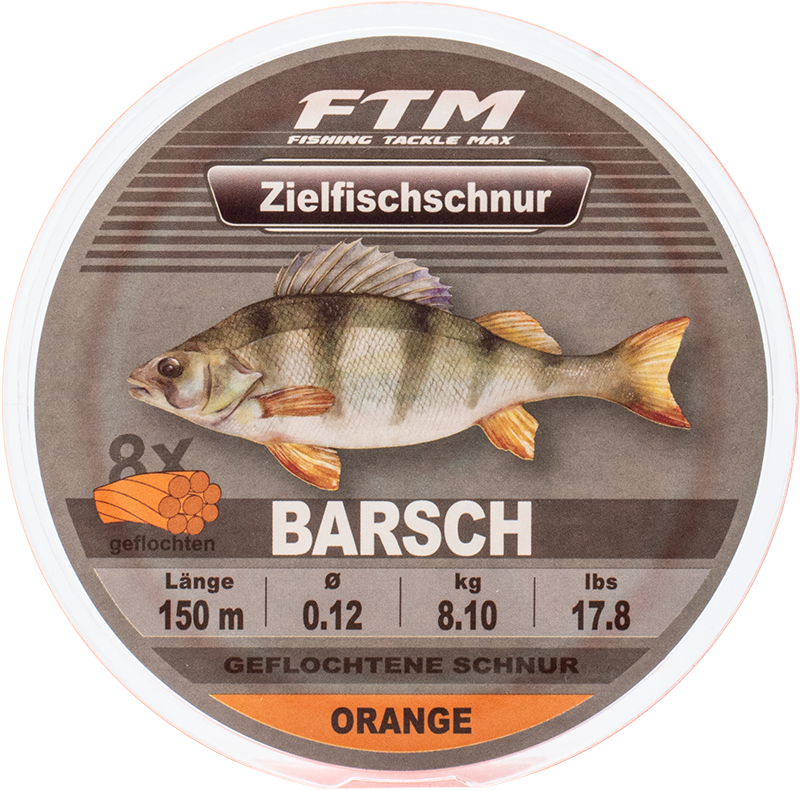 Zielfischschnur geflochten Barsch orange Ø 0,12 mm 150 m