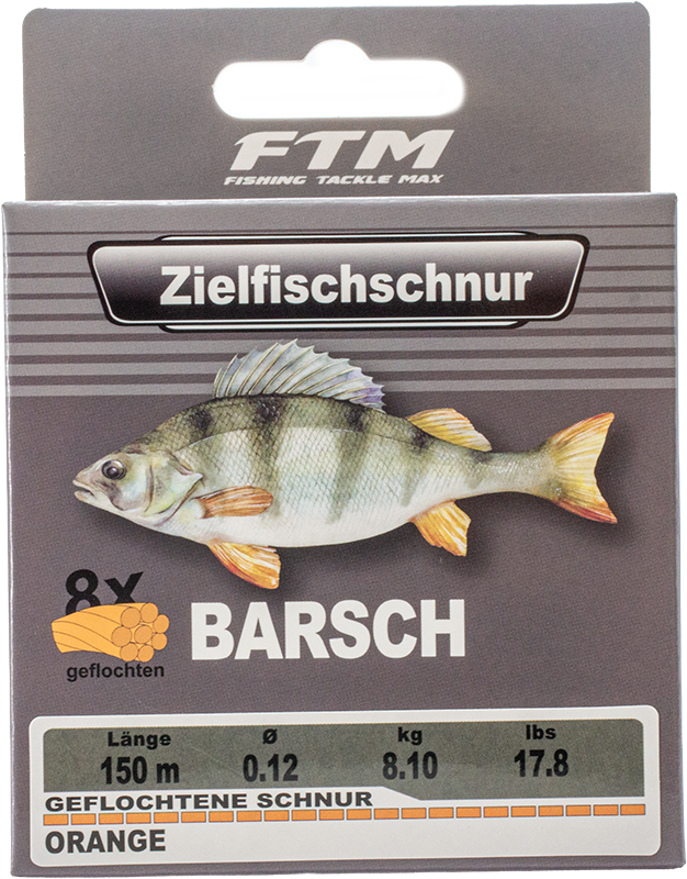 Zielfischschnur geflochten Barsch orange Ø 0,12 mm 150 m