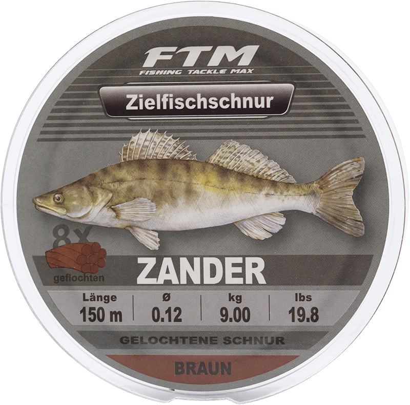 Zielfischschnur geflochten Zander braun Ø 0,12 mm 150 m