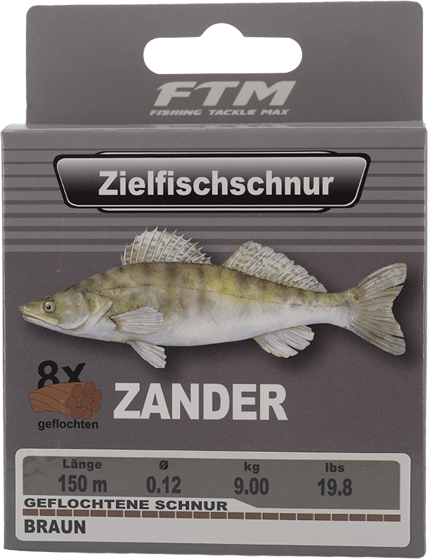 Zielfischschnur geflochten Zander braun Ø 0,12 mm 150 m