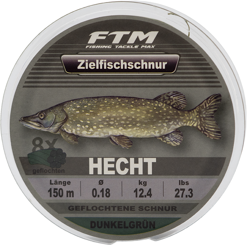 Zielfischschnur geflochten Hecht dunkelgrün Ø 0,18 mm 150 m