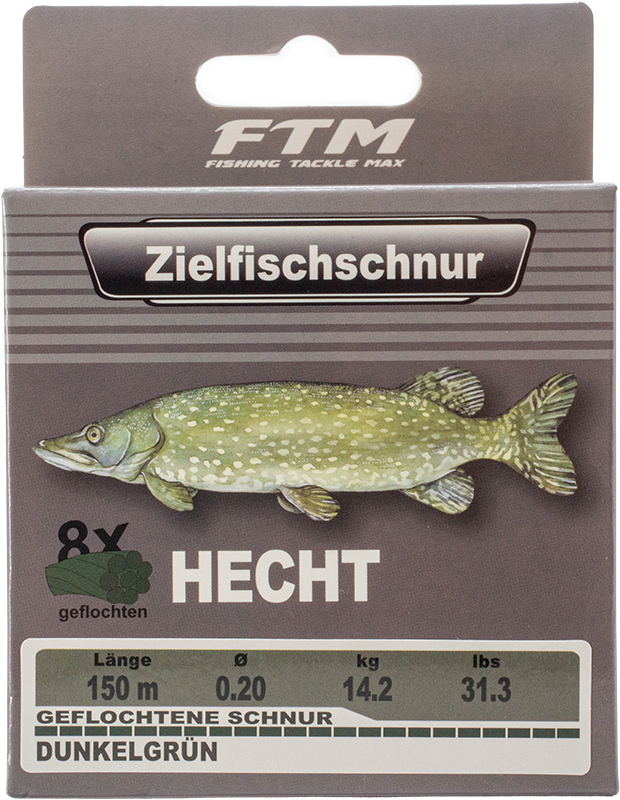 Zielfischschnur geflochten Hecht dunkelgrün Ø 0,20 mm 150 m