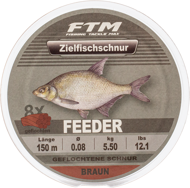 Zielfischschnur geflochten Feeder braun Ø 0,08 mm 150 m