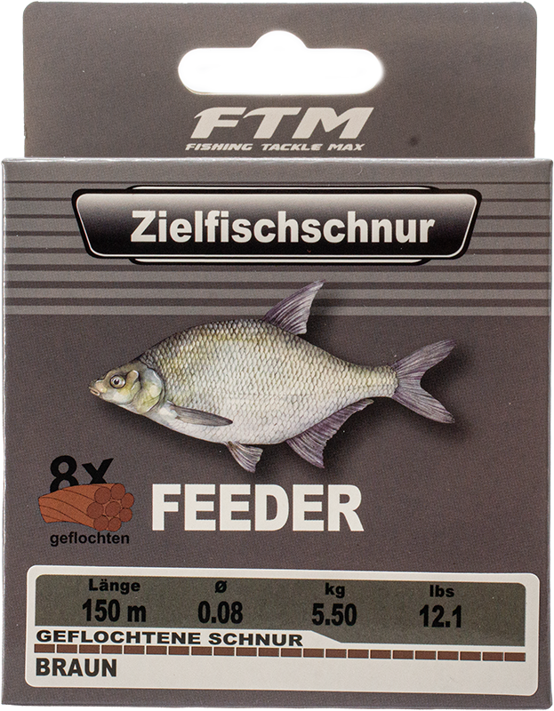 Zielfischschnur geflochten Feeder braun Ø 0,08 mm 150 m