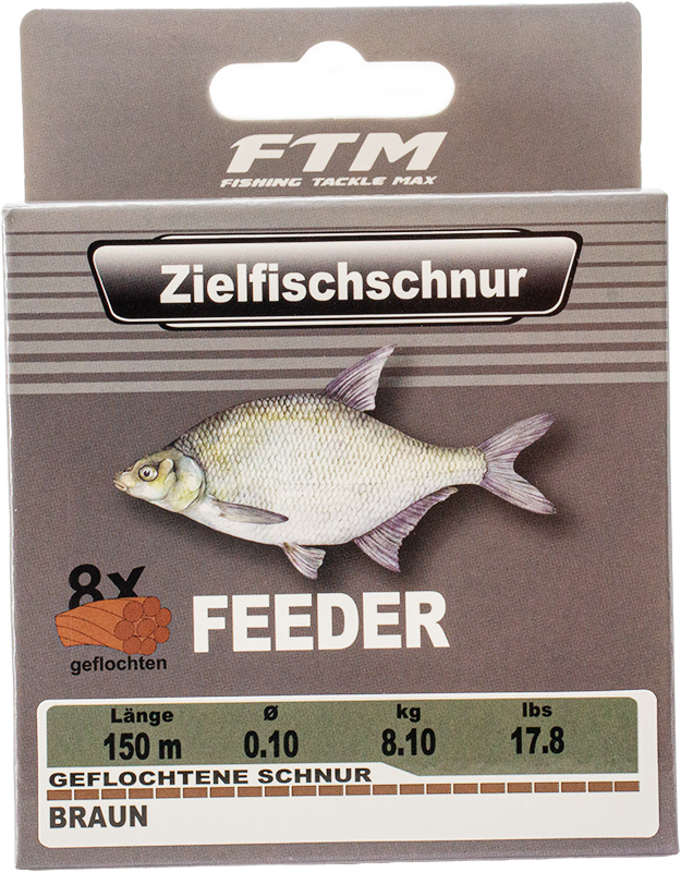 Zielfischschnur geflochten Feeder braun Ø 0,10 mm 150 m