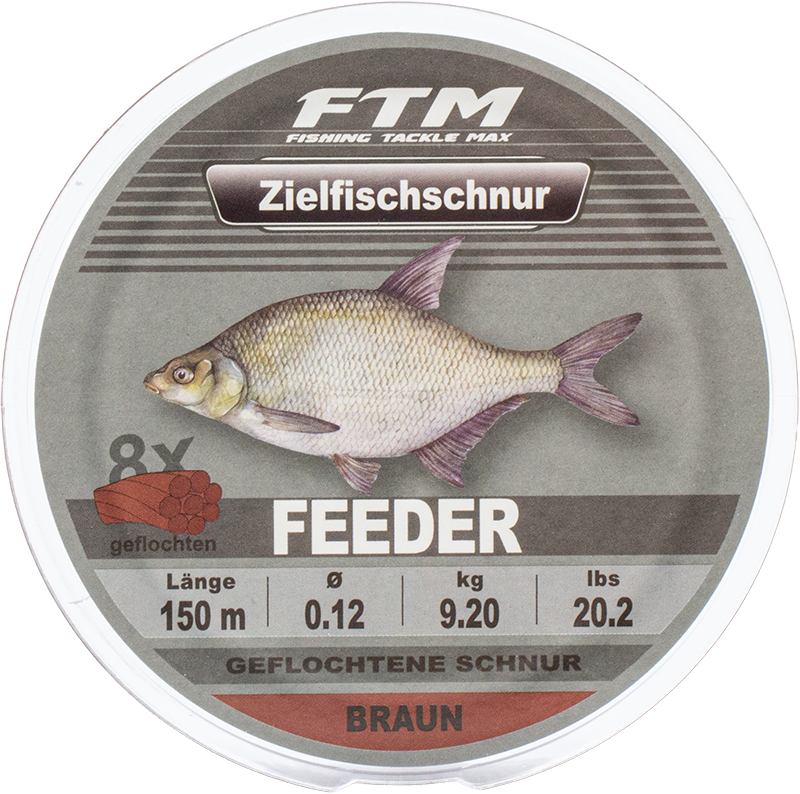 Zielfischschnur geflochten Feeder braun Ø 0,12 mm 150 m