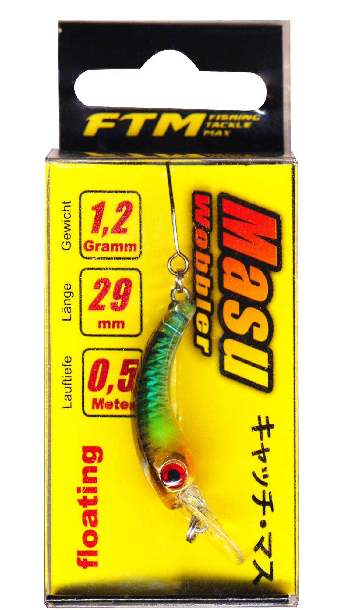 Wobbler Masu 1,2 g green / orange / blue