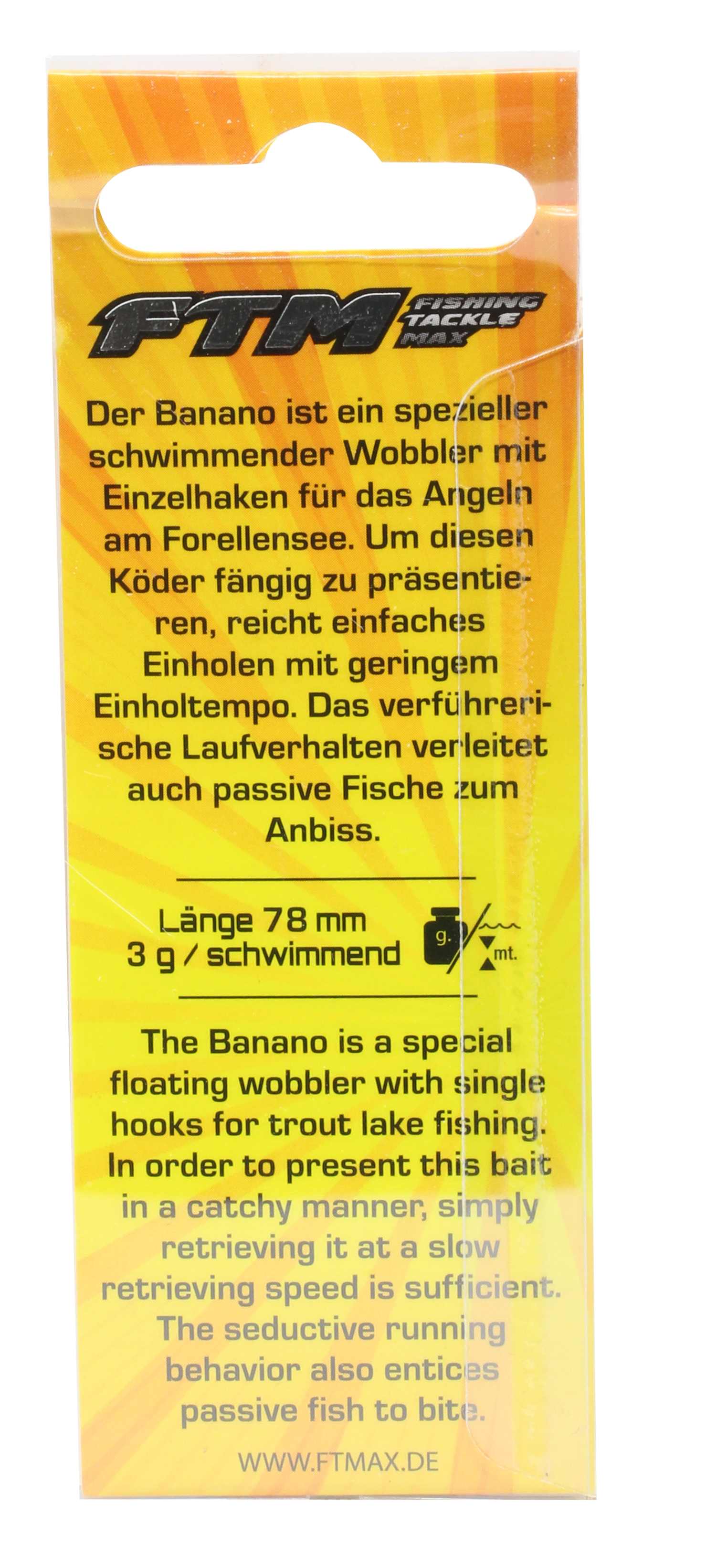 Wobbler Banano 78 mm 3 g Farbe 05